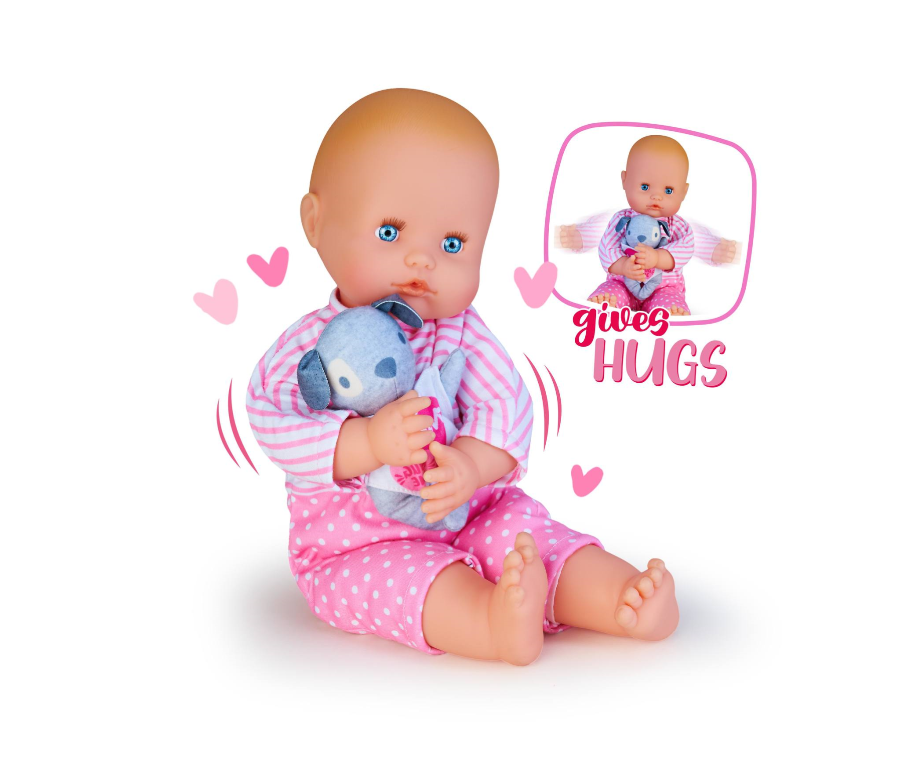 Nenuco abbracciami, bambola da 42 cm con corpo morbido e un simpatico cucciolo  morbido,  per bambine/i da 1 anno - NENUCO