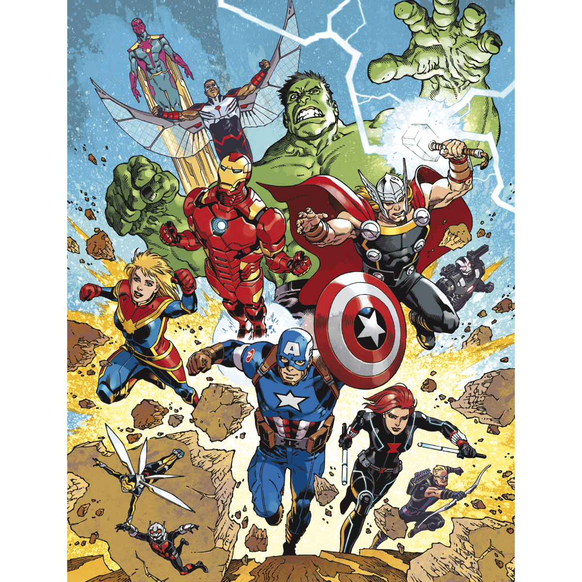 Clementoni - supercolor puzzle the avengers - 300 pezzi, 21728 - CLEMENTONI