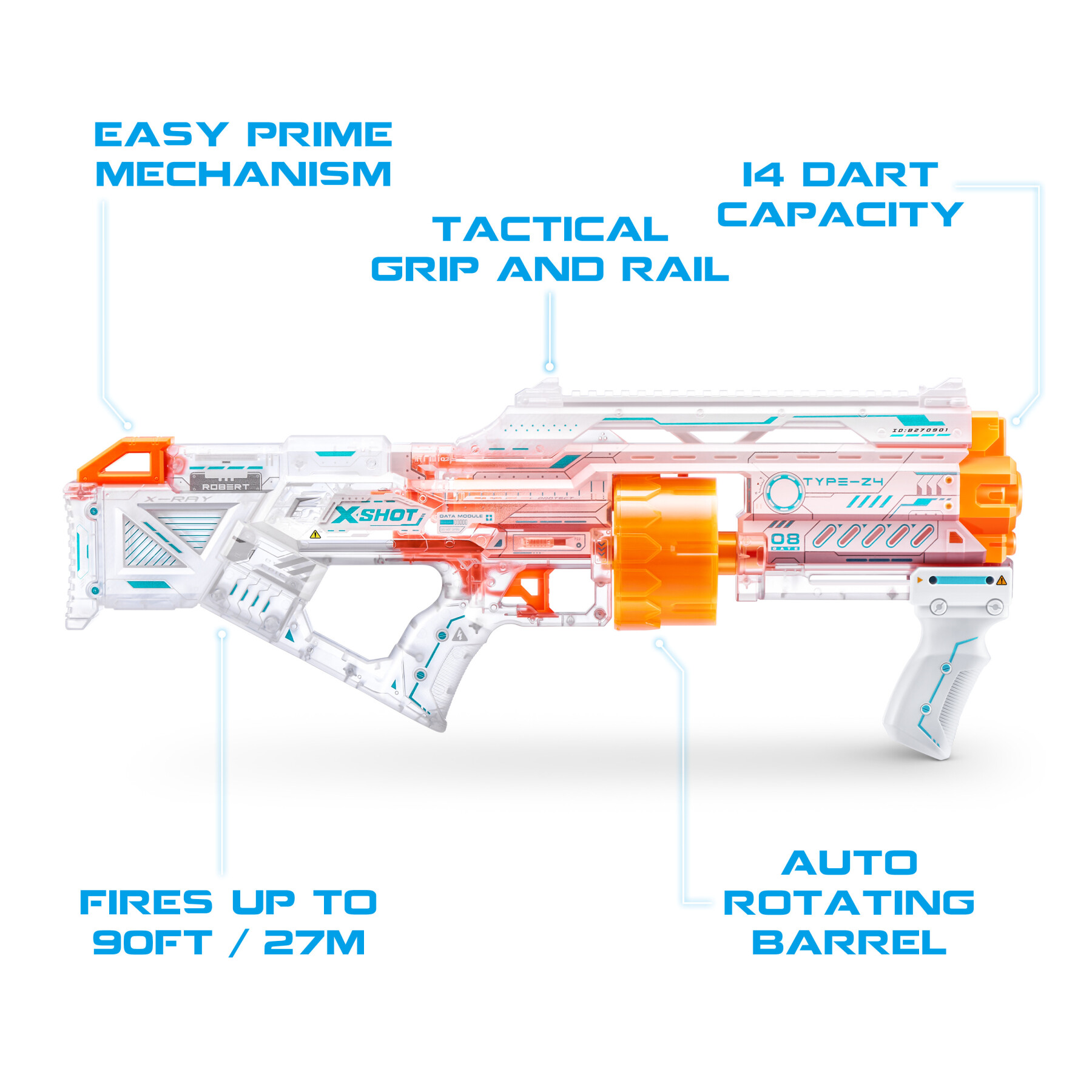 Xshot skins last stand blaster - specter skin (16 darts) da zuru - 