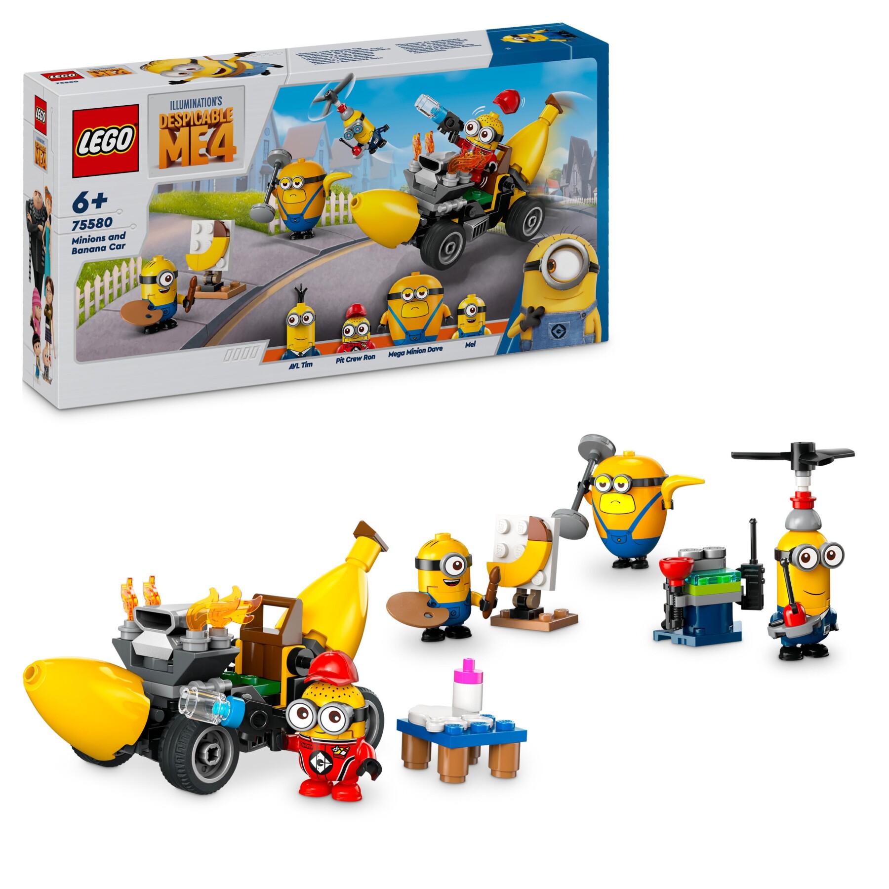 Lego cattivissimo me 75580 i minions e l’auto banana, macchina giocattolo da costruire, giochi per bambini 6+, idea regalo - MINIONS