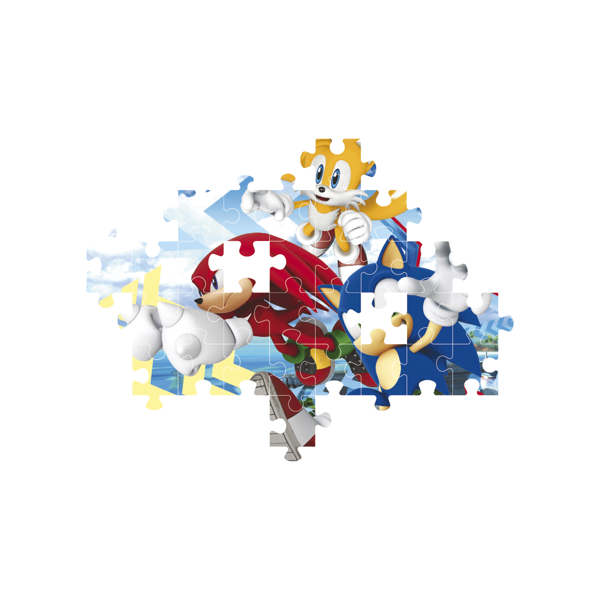 Clementoni - supercolor puzzle sonic - 104 pezzi, 27267 - CLEMENTONI