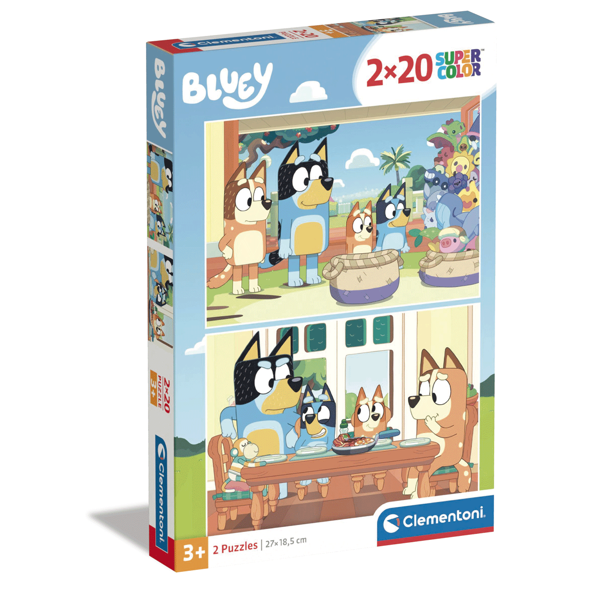 Clementoni - supercolor puzzle bluey - 20 pezzi, 24807 - CLEMENTONI