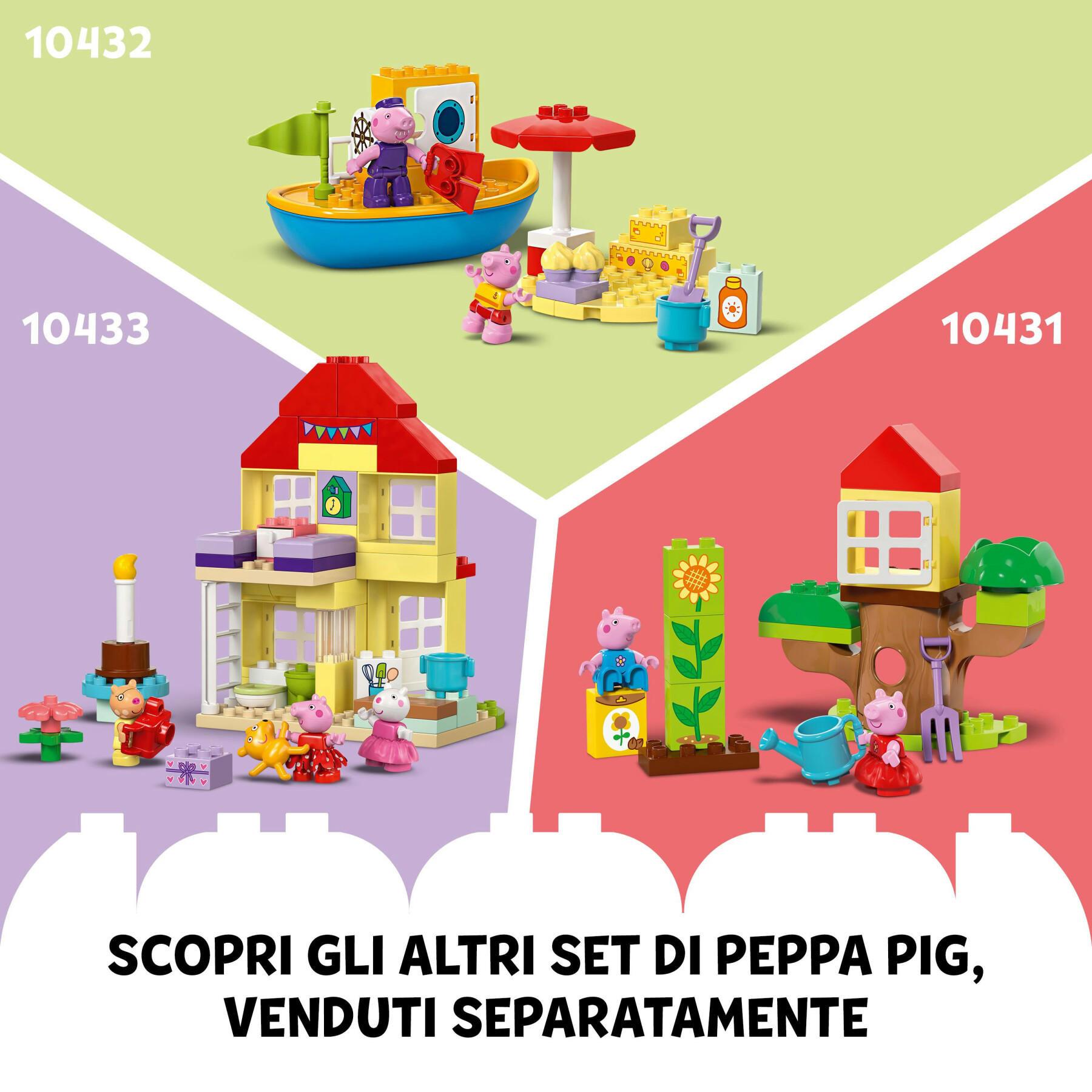 Lego duplo 10434 il supermercato di peppa pig con macchina giocattolo e negozio da costruire, giochi educativi per bambini 2+ - LEGO DUPLO, PEPPA PIG