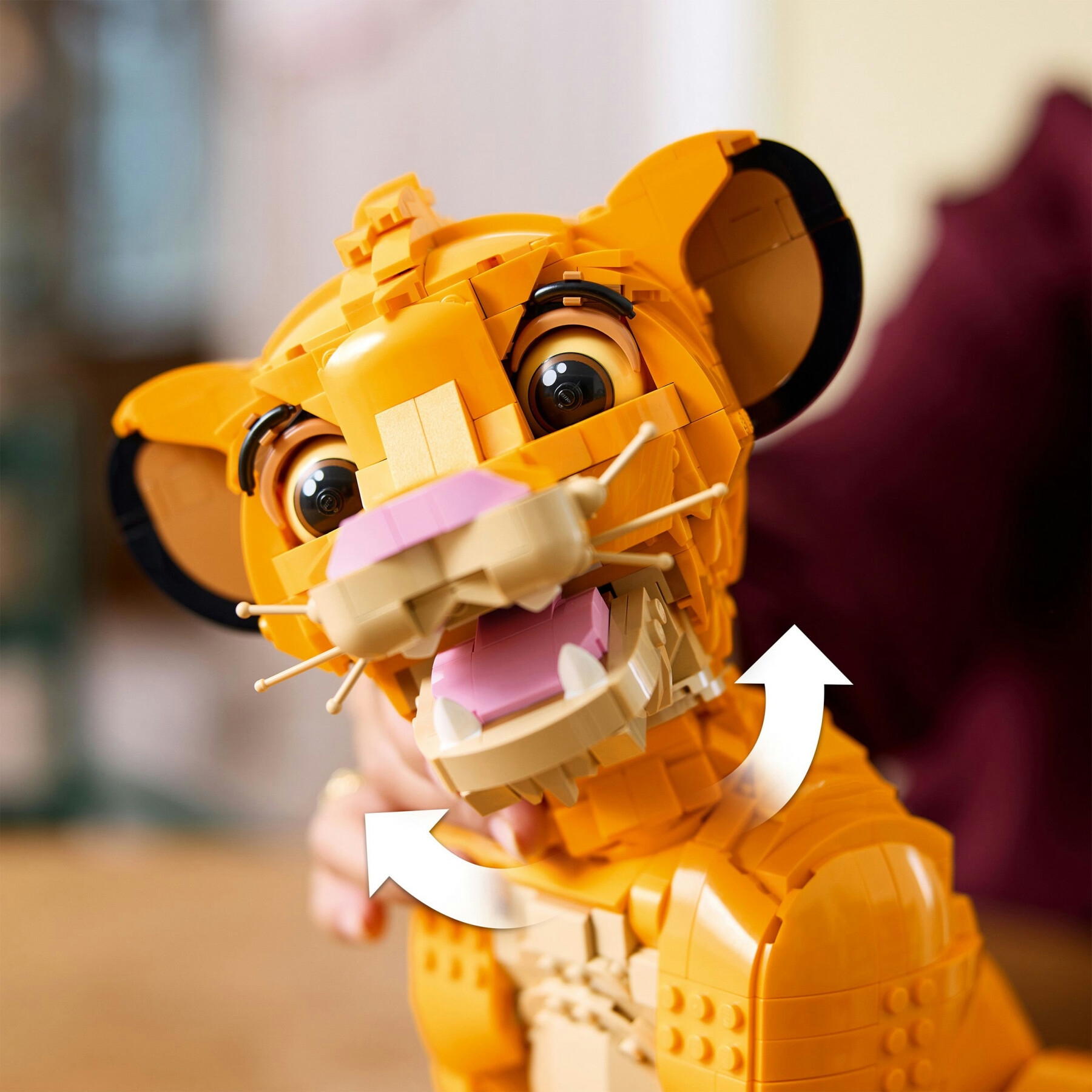 Lego ǀ disney 43247 giovane simba, re leone, modellino da costruire snodabile per adulti da collezione, idea regalo lui o lei - Lego