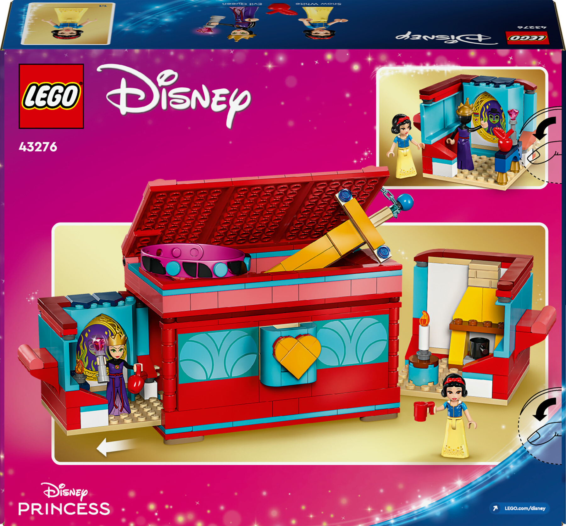 Lego ǀ disney 43276 portagioie di biancaneve giocattolo, giochi per bambini 6+ con braccialetto principesse personalizzabile - LEGO DISNEY PRINCESS