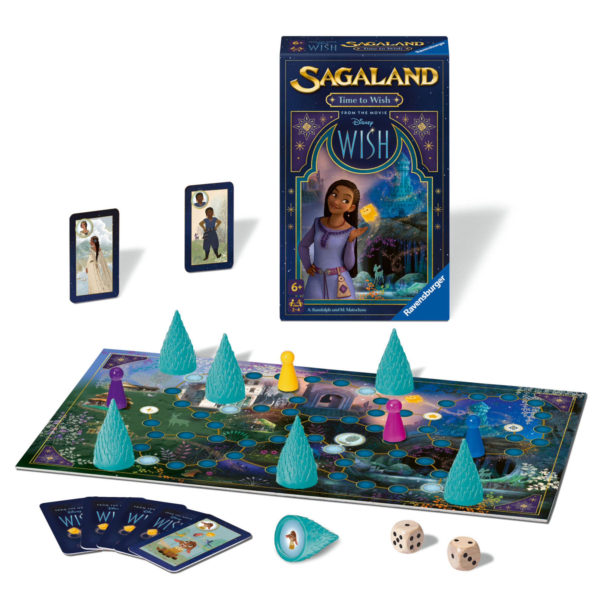 Ravensburger disney wish sagaland, gioco travel, da 2 a 4 giocatori,  6+ - RAVENSBURGER
