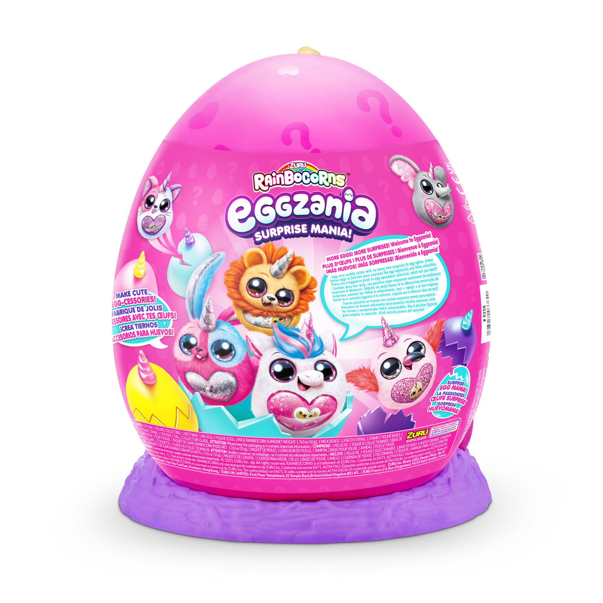 Rainbocorns - eggzania surprise plush mania di zuru - 