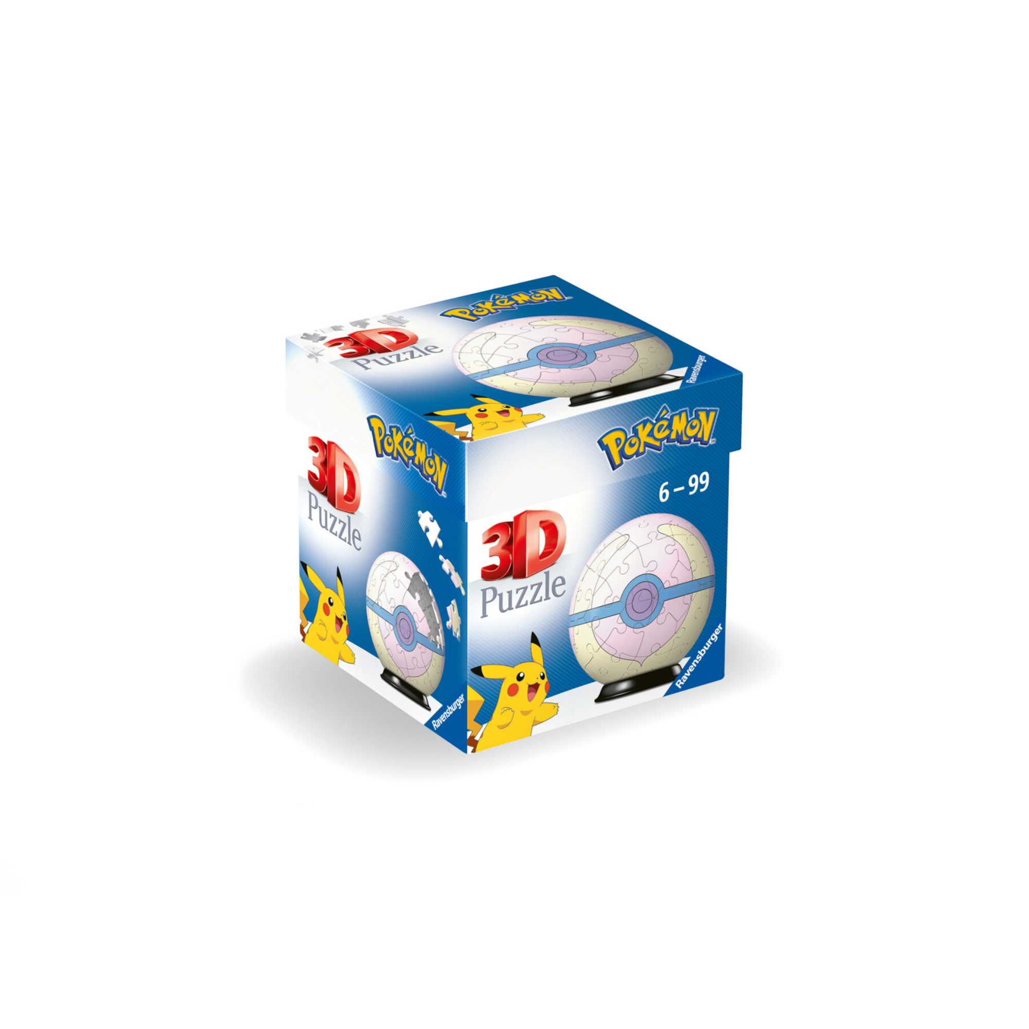 Ravensburger - 3d puzzle pokémon heal ball rosa, 54 pz, 6+ anni - POKEMON, RAVENSBURGER 3D PUZZLE