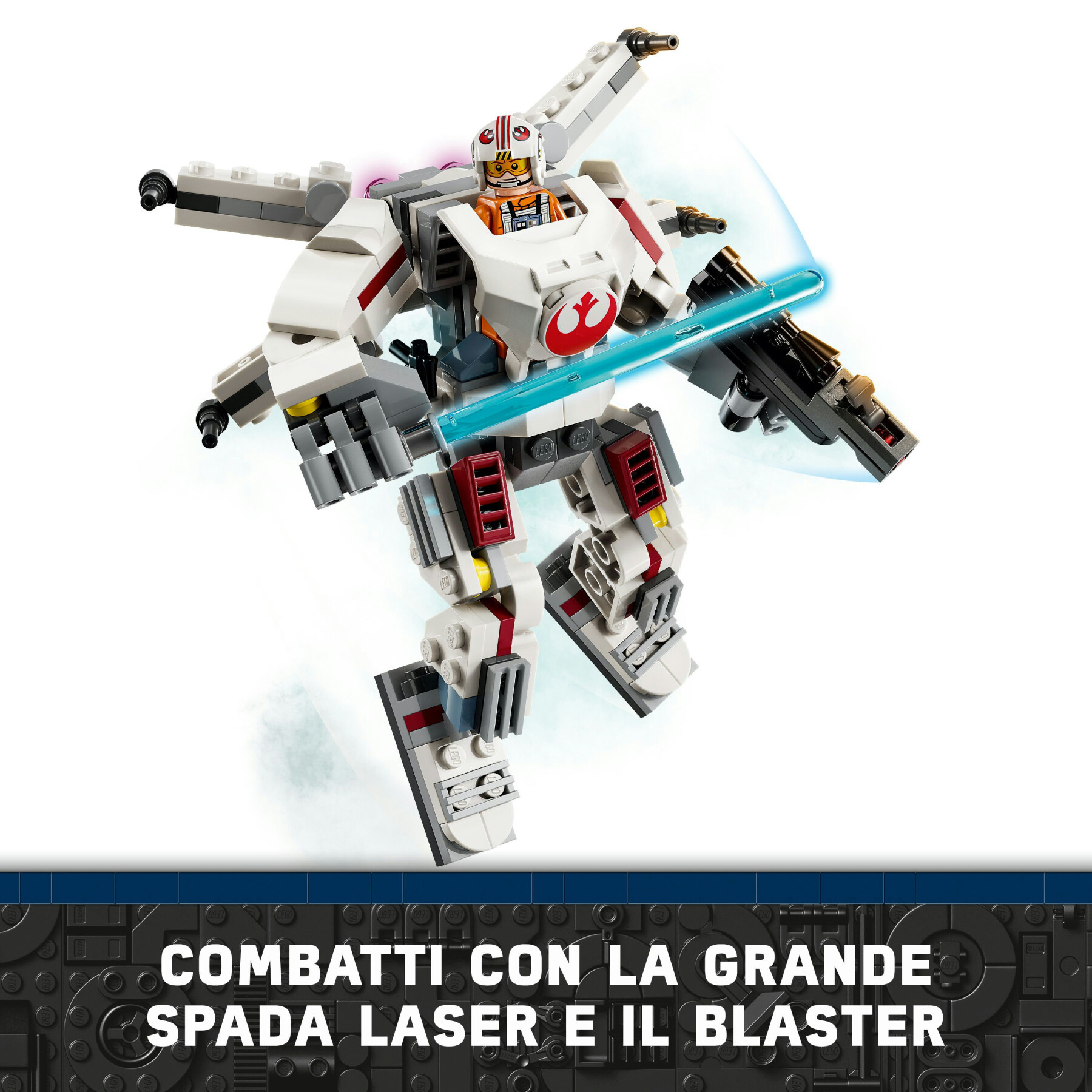 Lego star wars 75390 mech x-wing di luke skywalker, veicolo robot giocattolo, giochi bambini 6+, piccolo regalo da collezione - LEGO® Star Wars™