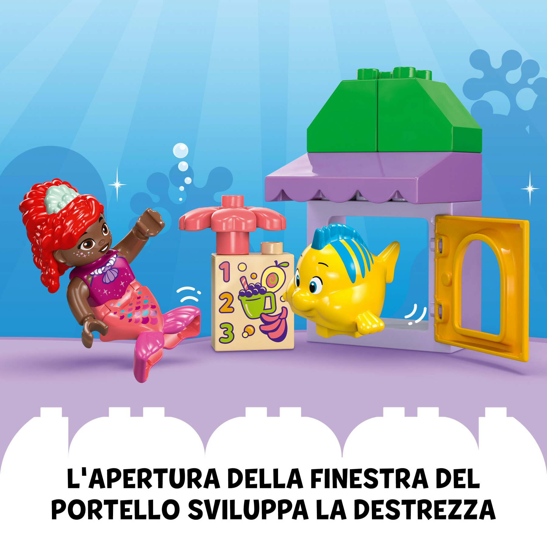 Lego duplo | disney 10420 il chiosco del caffè di ariel e flounder, giocattolo della sirenetta, giochi educativi bambini 2+ - LEGO DUPLO