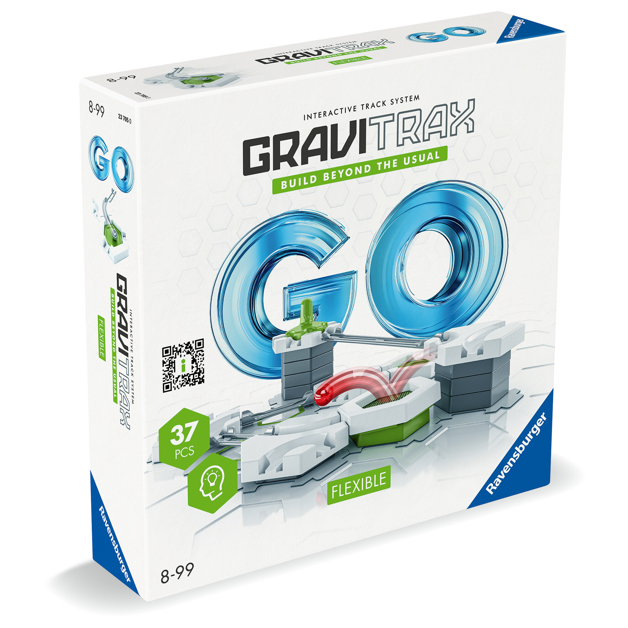 Ravensburger gravitrax go flexible, pista di biglie, gioco innovativo ed educativo stem, 8+ anni, set compatto - GRAVITRAX