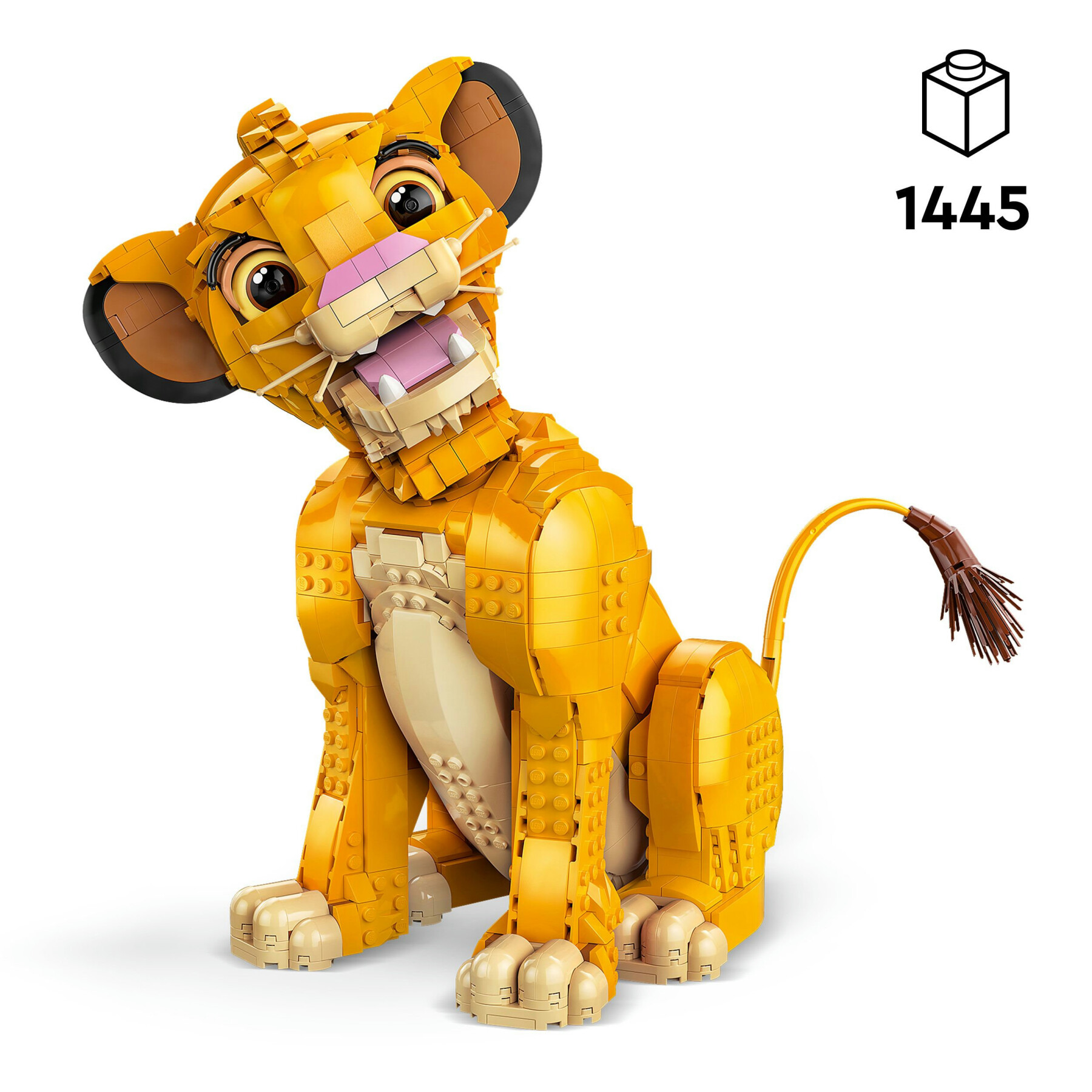 Lego ǀ disney 43247 giovane simba, re leone, modellino da costruire snodabile per adulti da collezione, idea regalo lui o lei - Lego