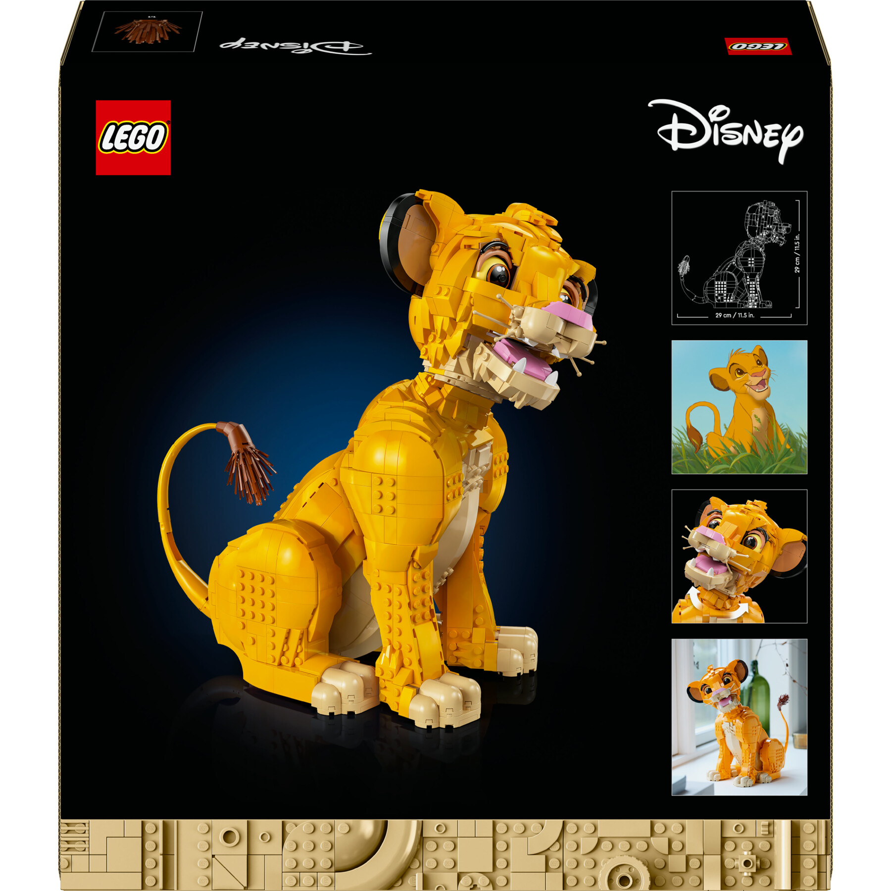 Lego ǀ disney 43247 giovane simba, re leone, modellino da costruire snodabile per adulti da collezione, idea regalo lui o lei - Lego