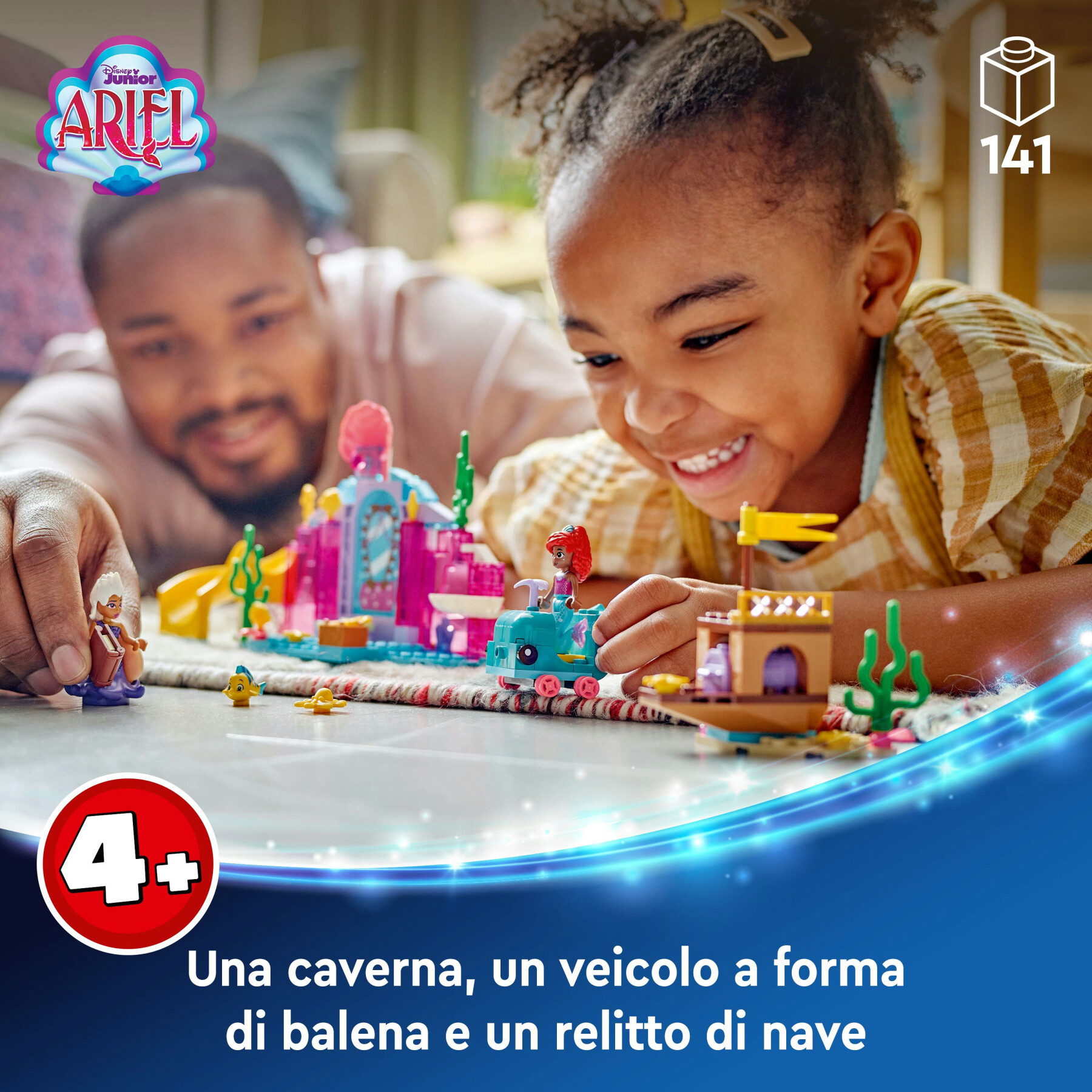 Lego ǀ disney 43254 la caverna di cristallo di ariel giocattolo da costruire, giochi per bambini 4+ anni con la sirenetta - LEGO DISNEY PRINCESS