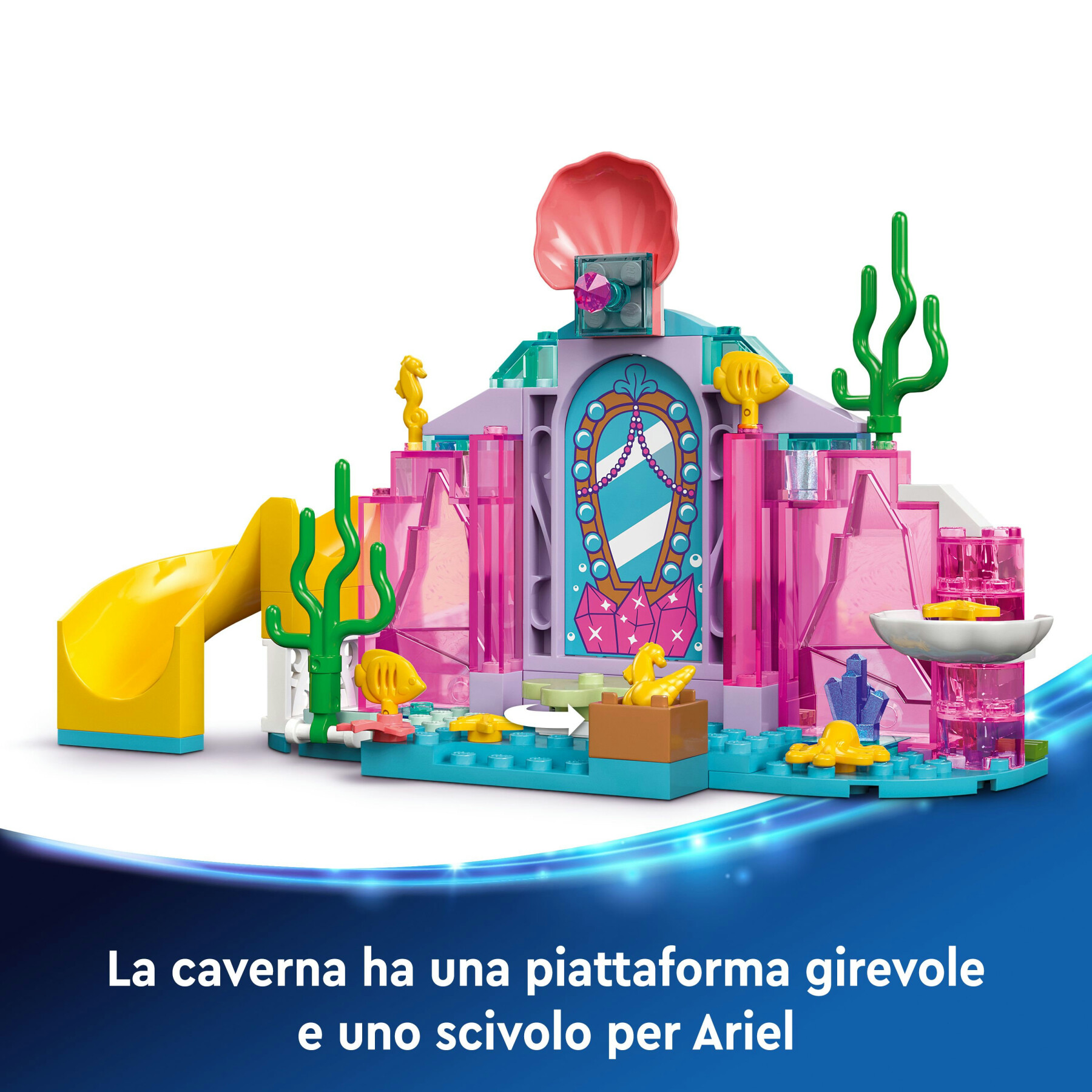 Lego ǀ disney 43254 la caverna di cristallo di ariel giocattolo da costruire, giochi per bambini 4+ anni con la sirenetta - LEGO DISNEY PRINCESS