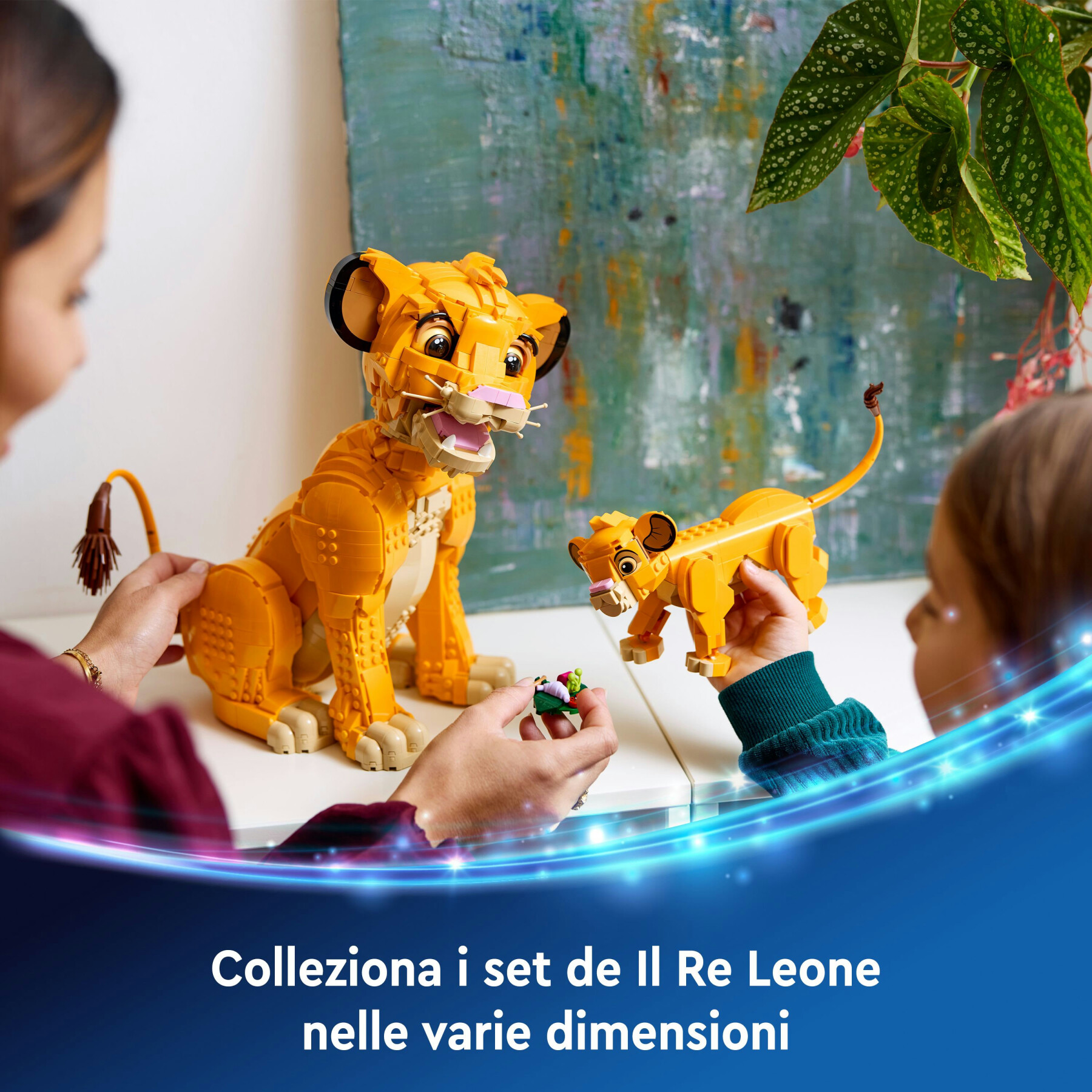 Lego disney 43243 simba, il cucciolo del re leone, giochi di fantasia per bambini 6+ anni, personaggio giocattolo costruibile - Lego