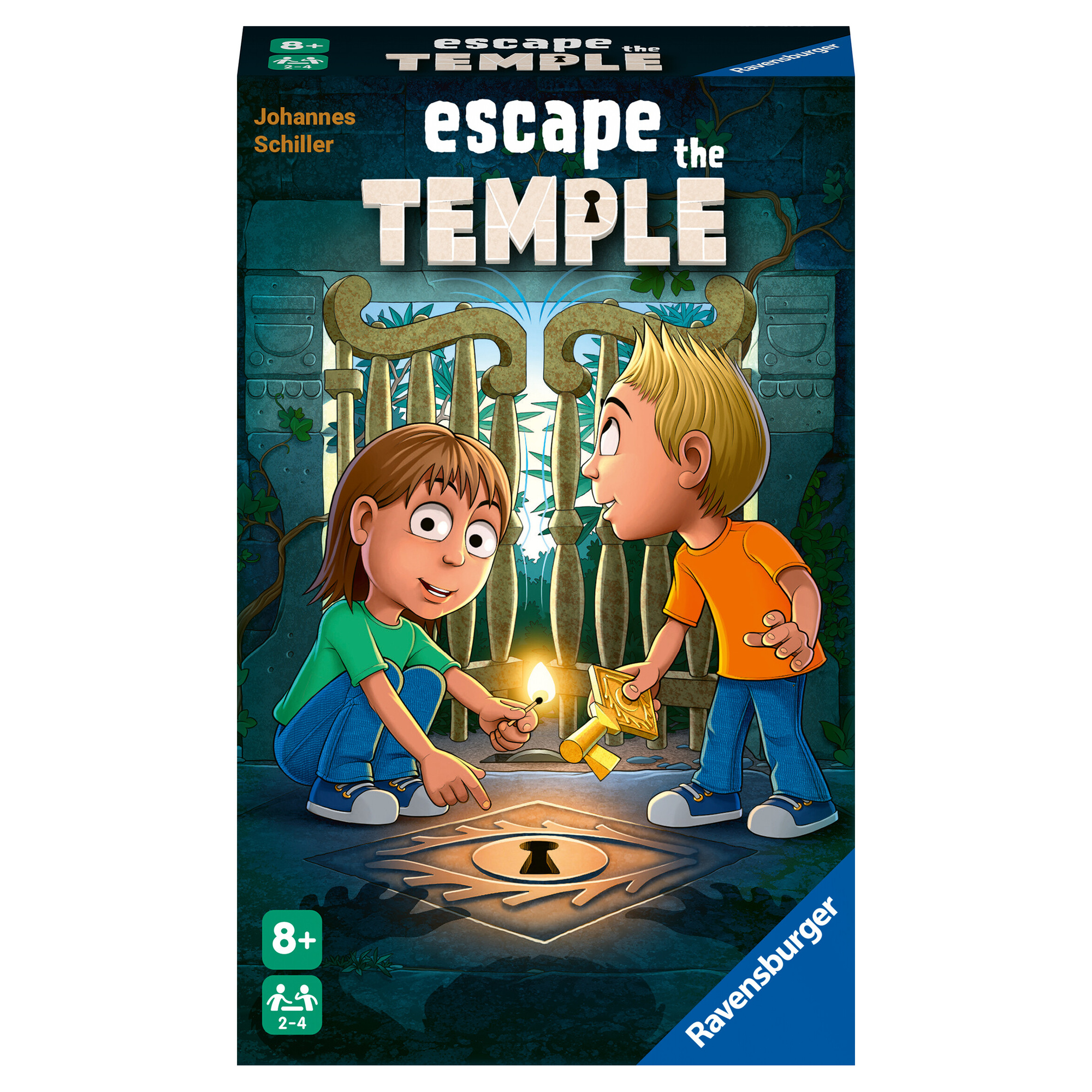 Ravensburger - escape the temple, gioco tascabile, 2-4 giocatori, 8+ anni - 