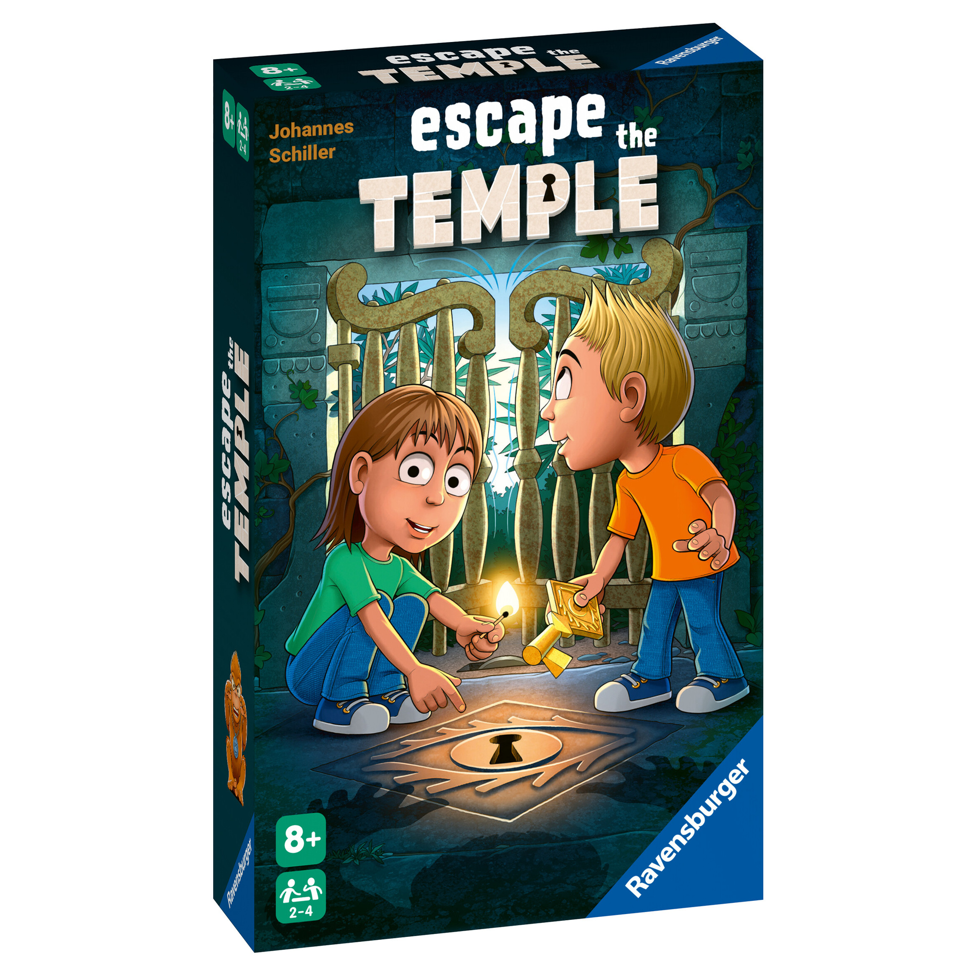 Ravensburger - escape the temple, gioco tascabile, 2-4 giocatori, 8+ anni - 