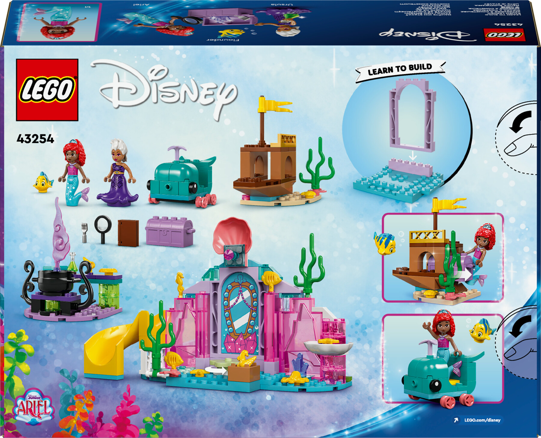 Lego ǀ disney 43254 la caverna di cristallo di ariel giocattolo da costruire, giochi per bambini 4+ anni con la sirenetta - LEGO DISNEY PRINCESS