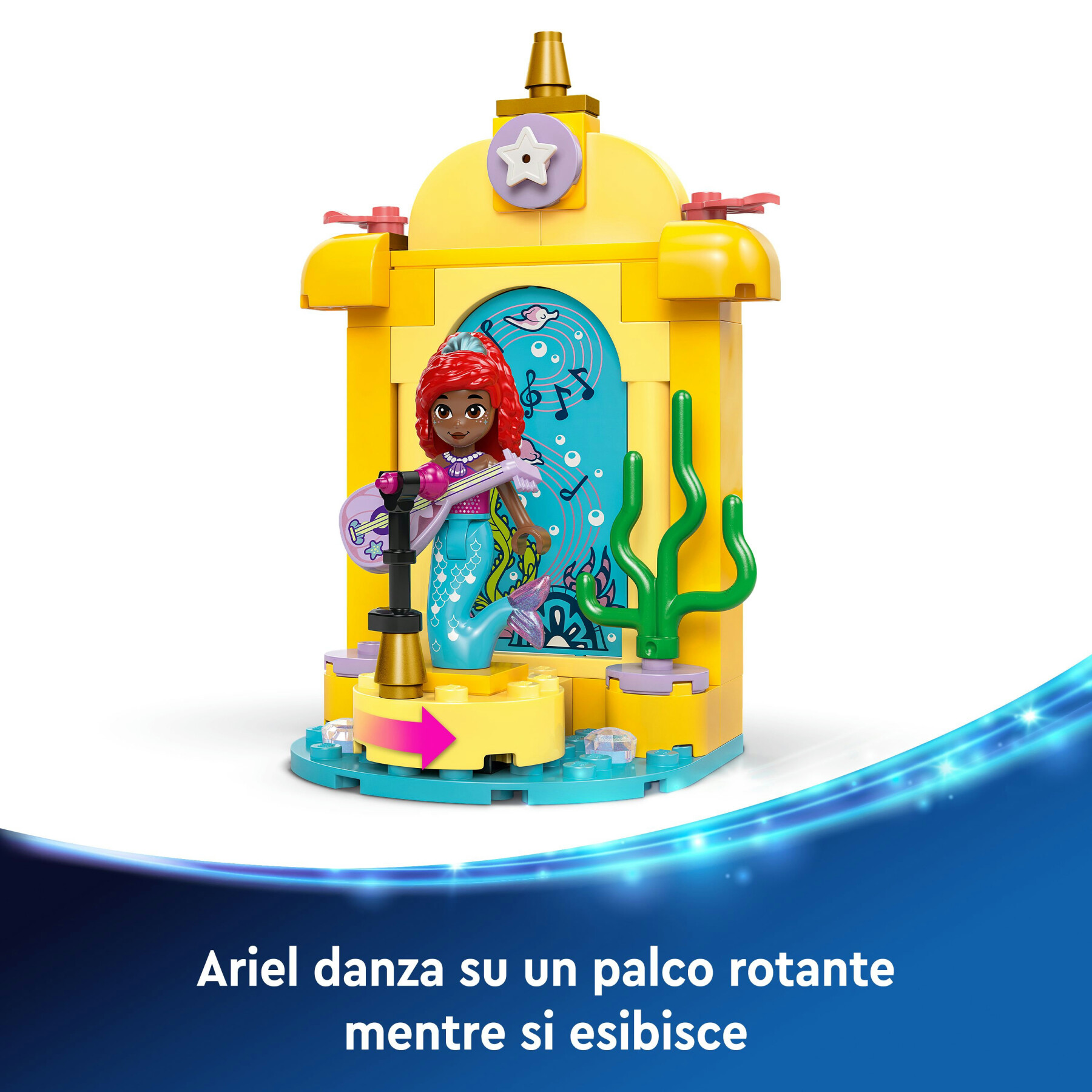 Lego ǀ disney 43235 il palcoscenico musicale di ariel, giochi creativi per bambini 4+ con 2 personaggi iconici, idea regalo - LEGO DISNEY PRINCESS