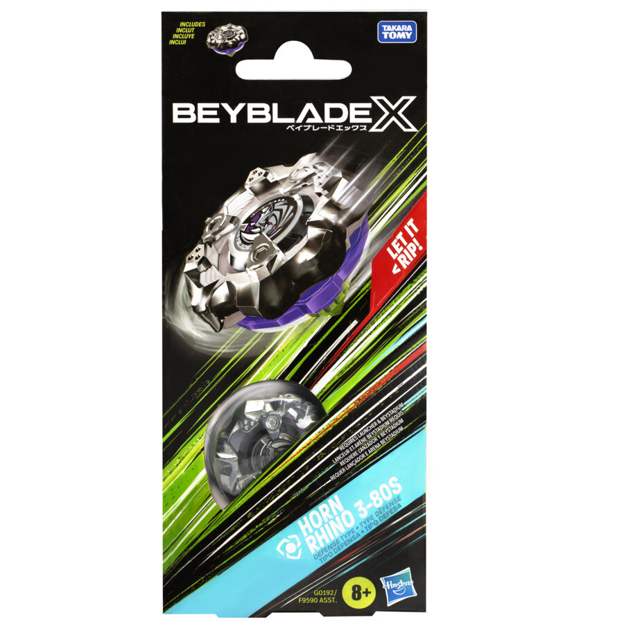 Hasbro beyblade x, booster single top, assortimento di trottole beyblade, inclusa 1 trottola beyblade x - BEYBLADE