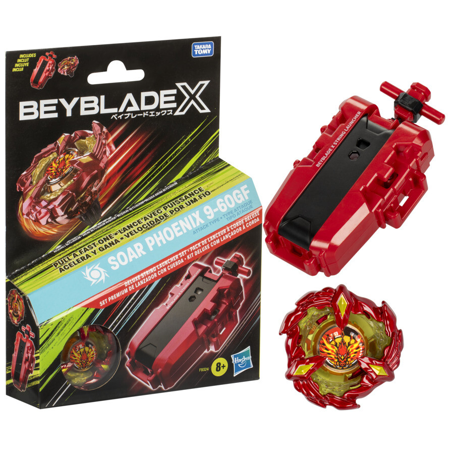Hasbro beyblade x, deluxe launcher e top, confezione con lanciatore e trottola deluxe - BEYBLADE