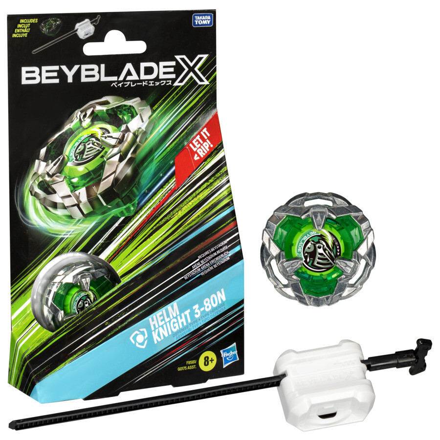Hasbro beyblade x, starter pack top, assortimento di 1 trottola e 1 lanciatore - BEYBLADE