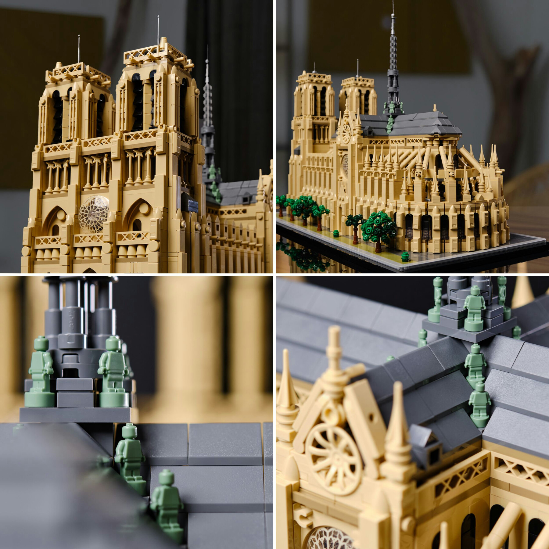 Lego architecture 21061 notre-dame de paris, kit modellismo per adulti di monumento da collezione, regalo per mamma o papà - LEGO ARCHITECTURE