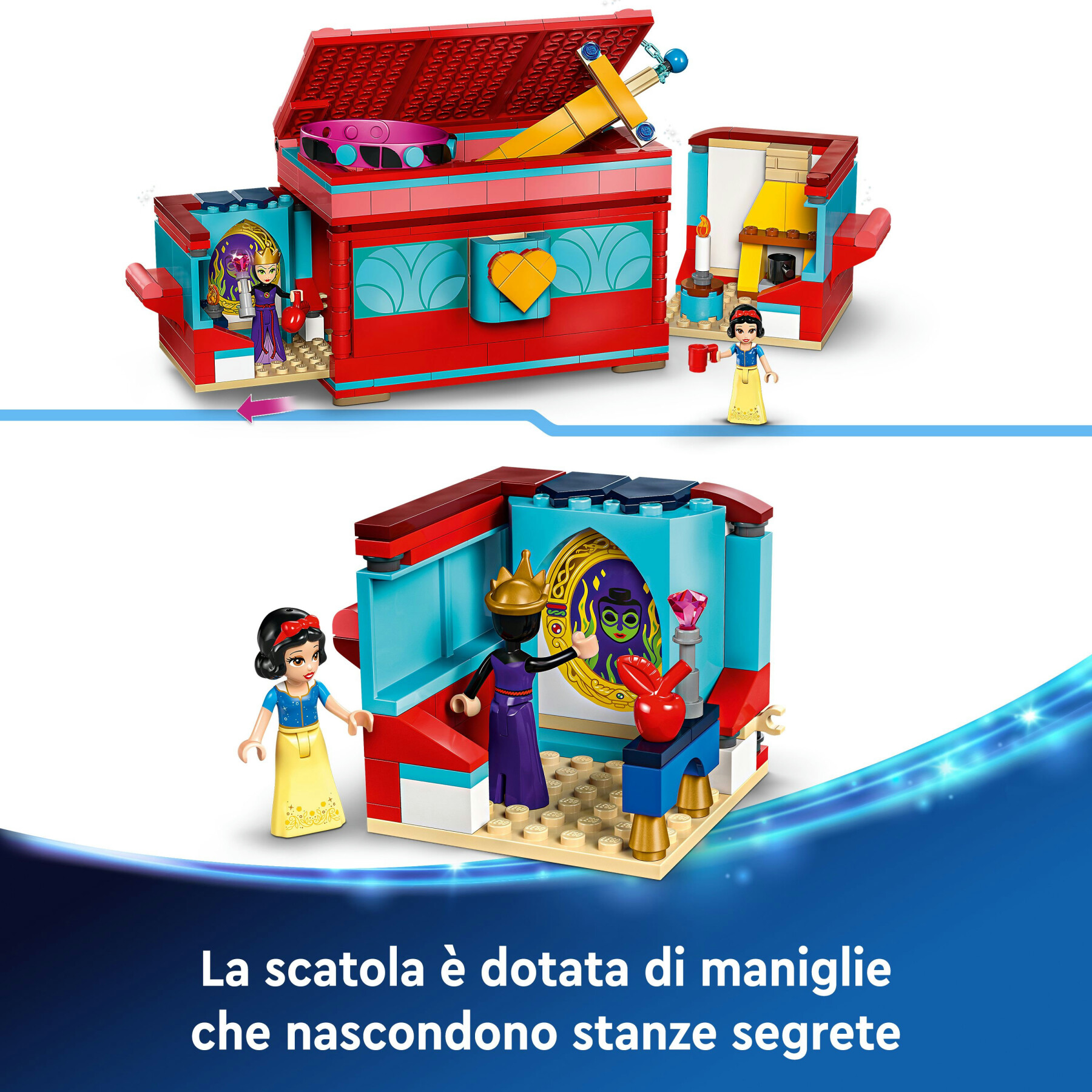 Lego ǀ disney 43276 portagioie di biancaneve giocattolo, giochi per bambini 6+ con braccialetto principesse personalizzabile - LEGO DISNEY PRINCESS