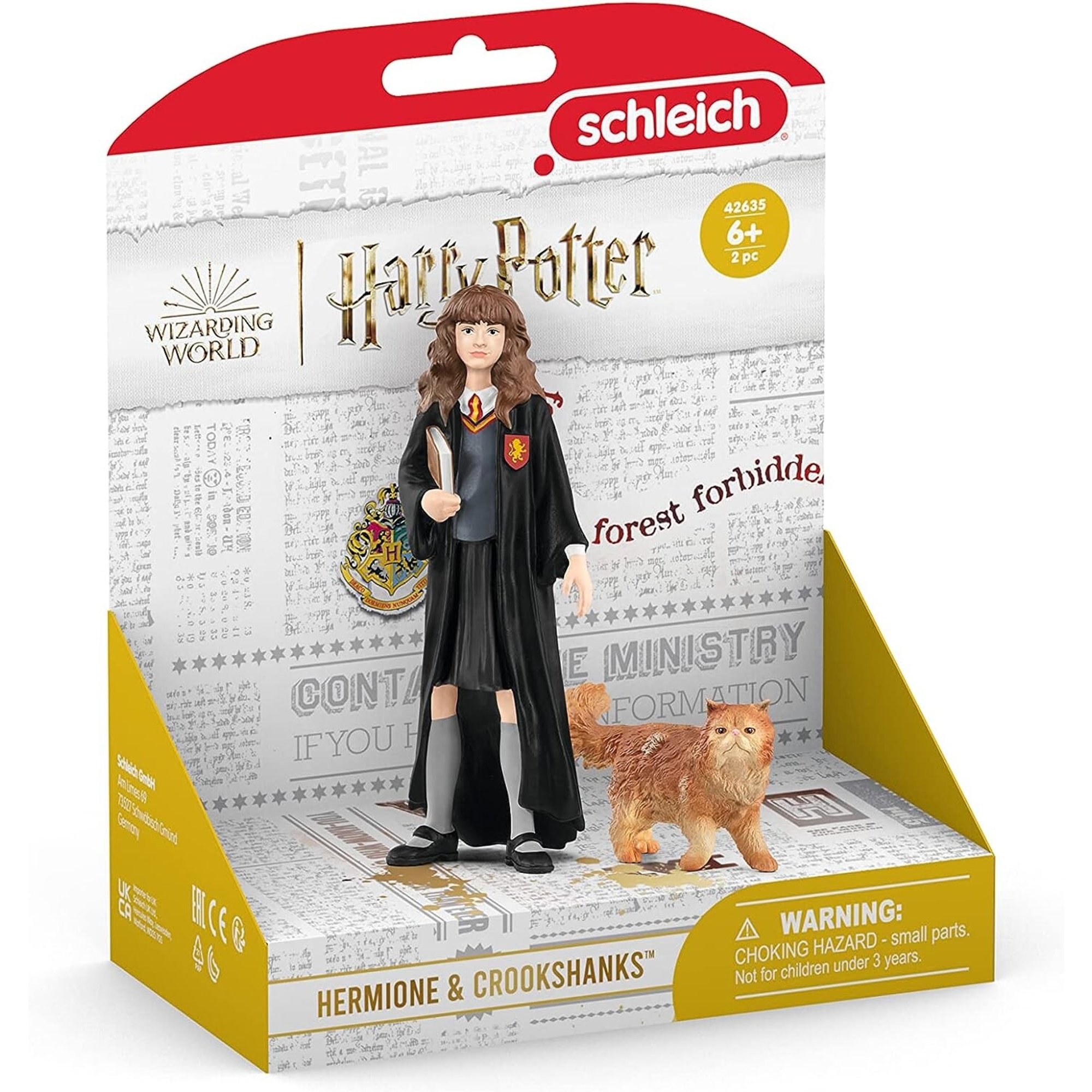 Schleich 42635 hermione e grattastinchi, da 6 anni, wizarding world - figura, 3 x 3 x 10 cm - Harry Potter, Schleich