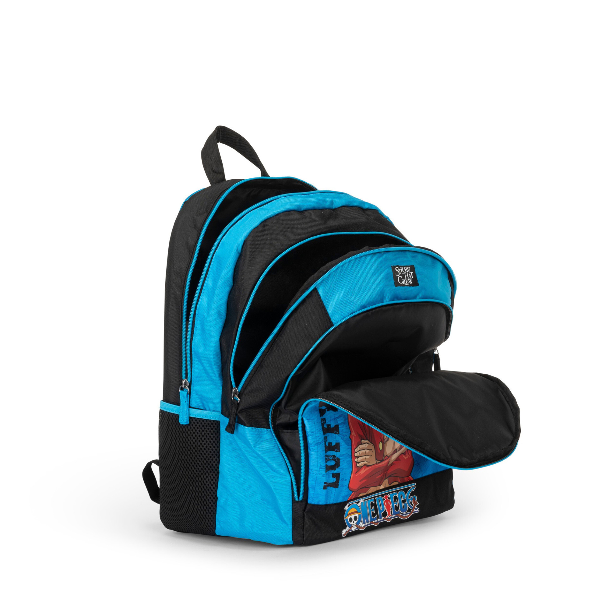 Zaino scuola organizzato one piece 2024/2025 azzurro - 