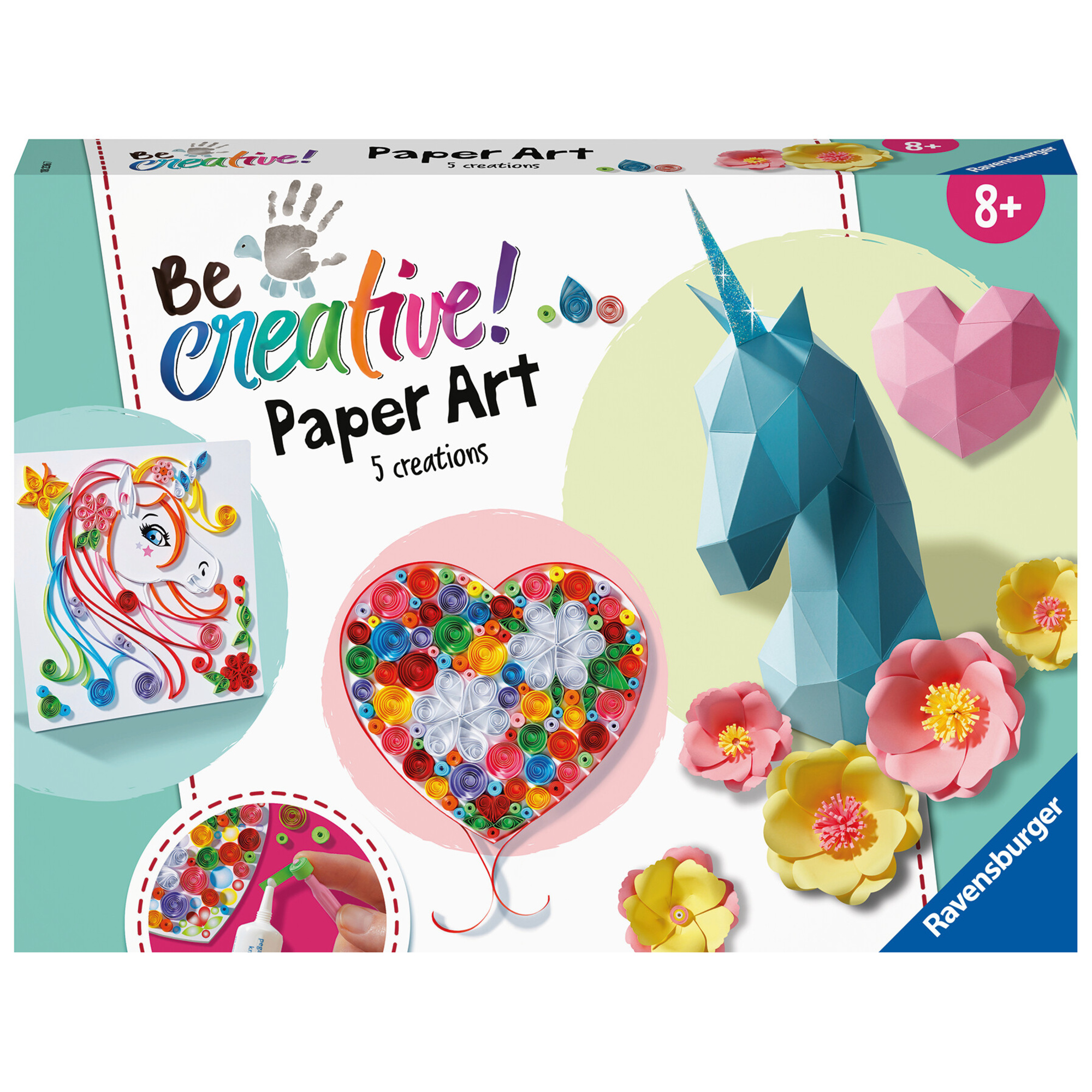 Ravensburger - be creative: paper art unicorn, bricolage, 8+ - RAVENSBURGER