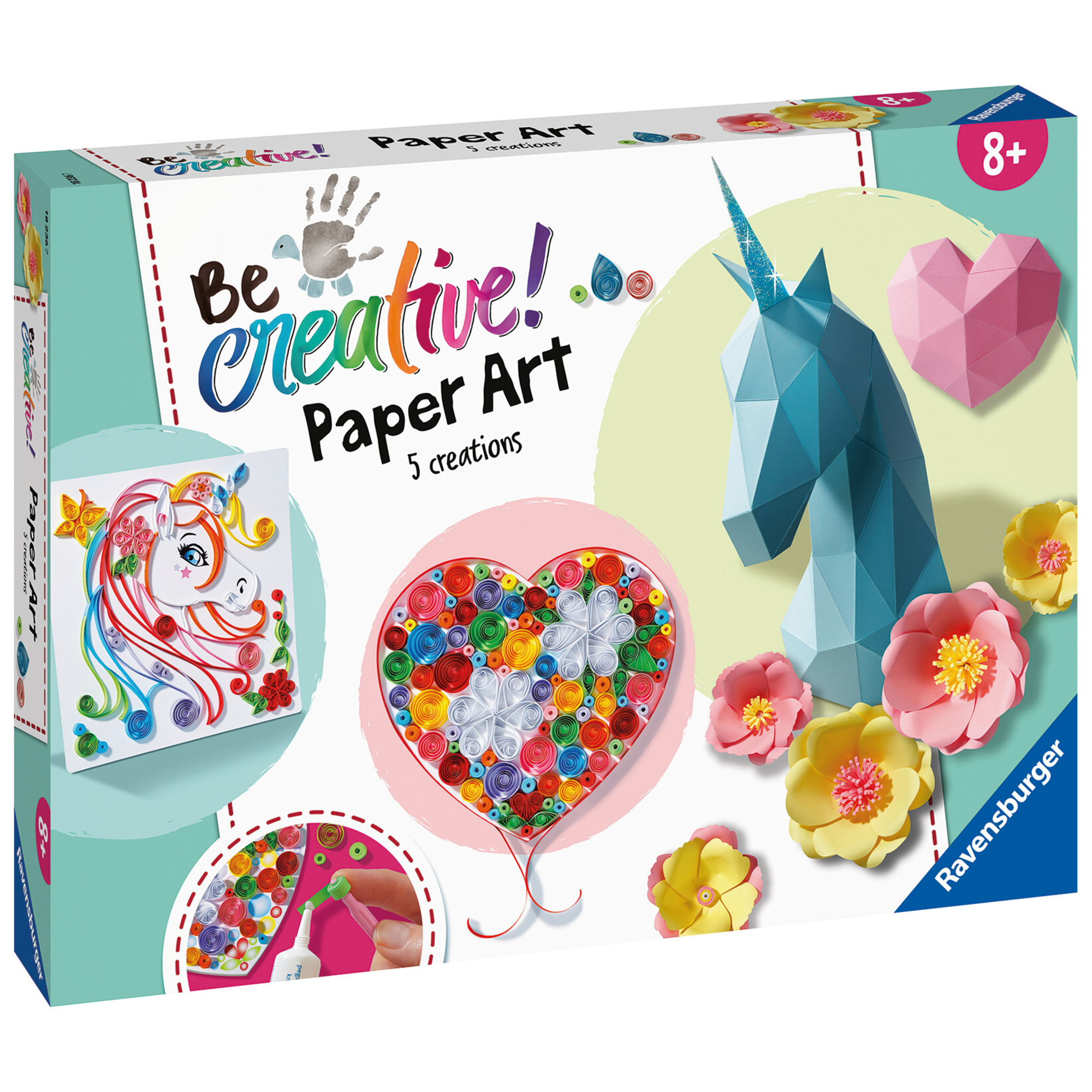 Ravensburger - be creative: paper art unicorn, bricolage, 8+ - RAVENSBURGER