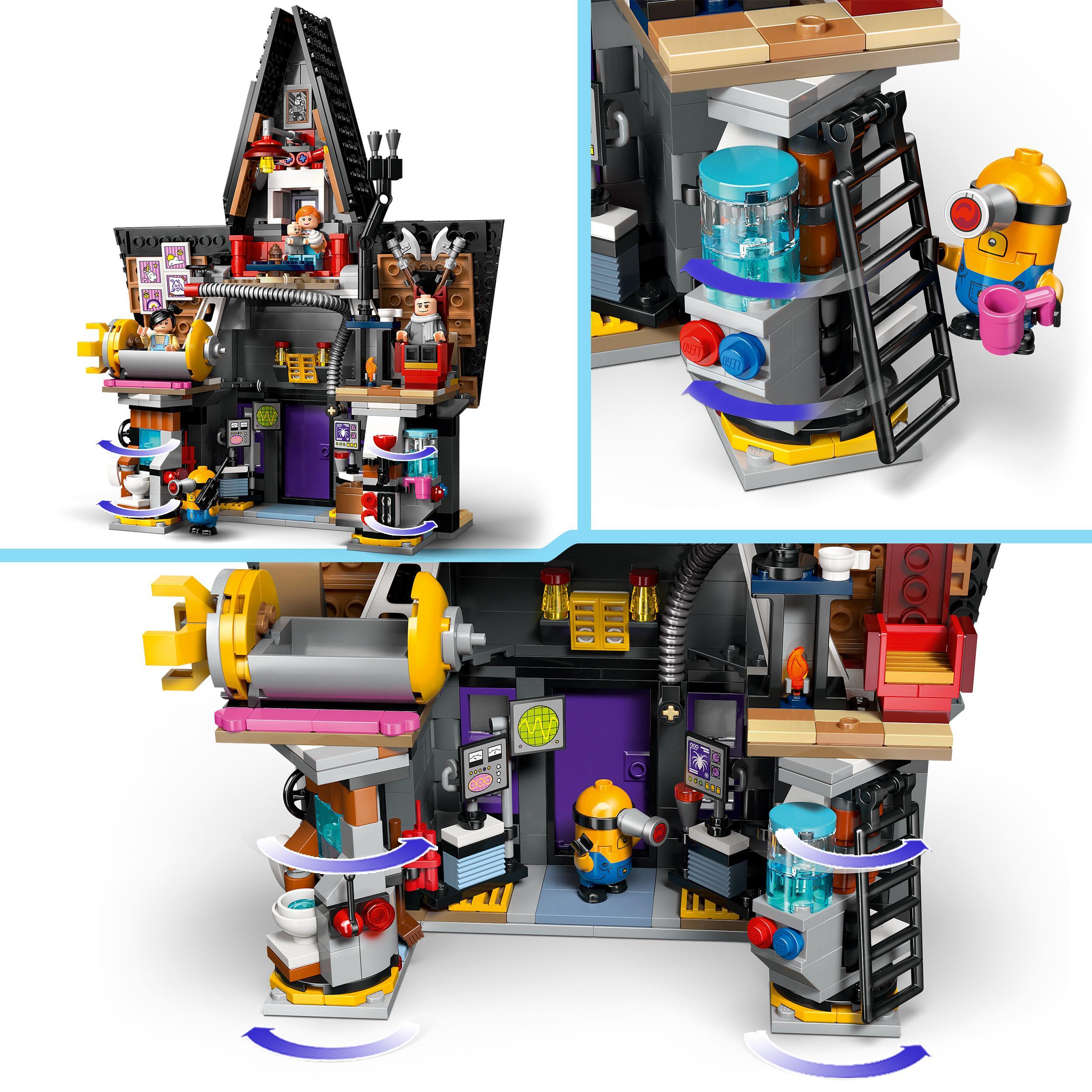 Lego cattivissimo me 75583 i minions e la villa della famiglia di gru con 2 case giocattolo da costruire per bambini 8+ - MINIONS, Lego