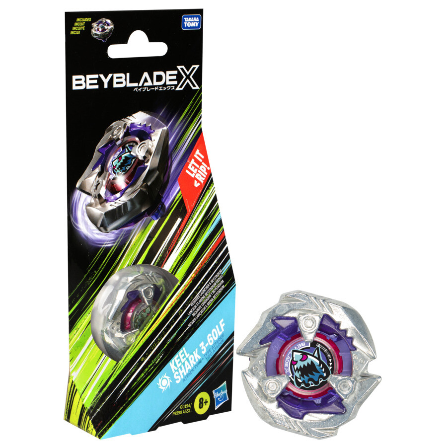 Hasbro beyblade x, booster single top, assortimento di trottole beyblade, inclusa 1 trottola beyblade x - BEYBLADE