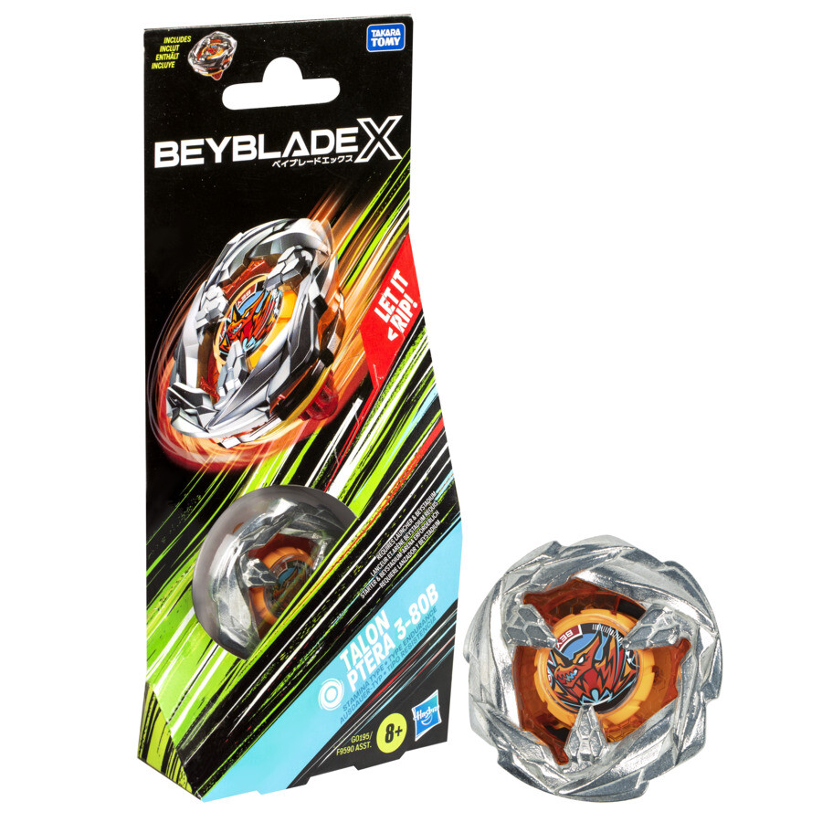 Hasbro beyblade x, booster single top, assortimento di trottole beyblade, inclusa 1 trottola beyblade x - BEYBLADE