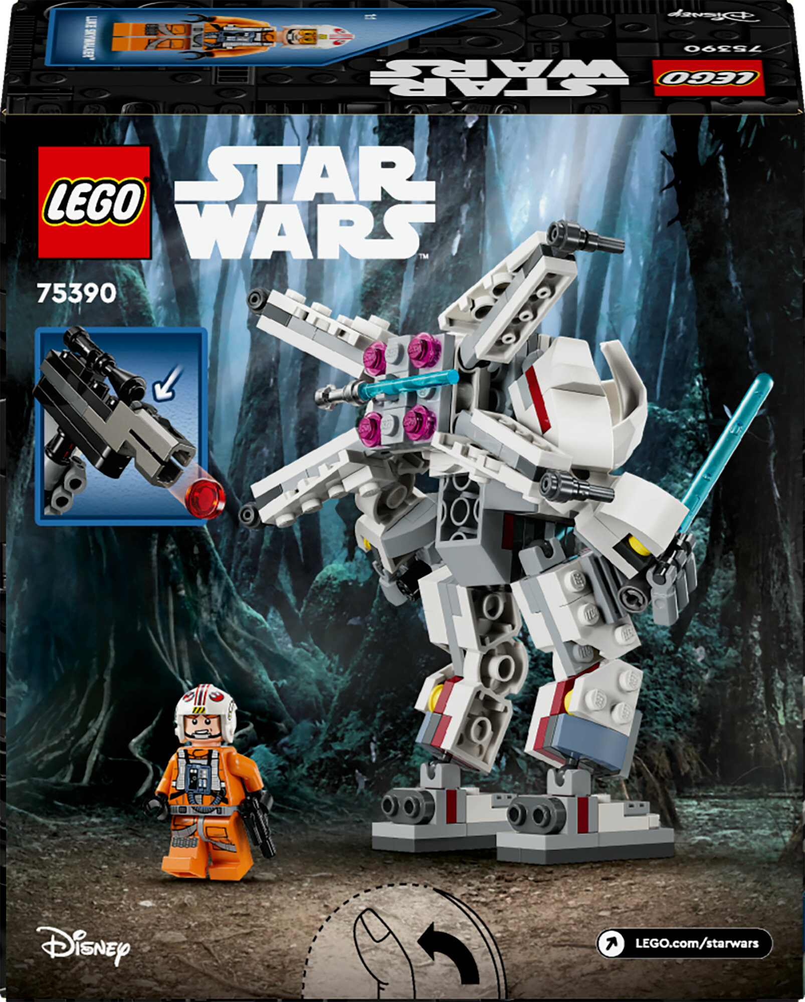Lego star wars 75390 mech x-wing di luke skywalker, veicolo robot giocattolo, giochi bambini 6+, piccolo regalo da collezione - LEGO® Star Wars™