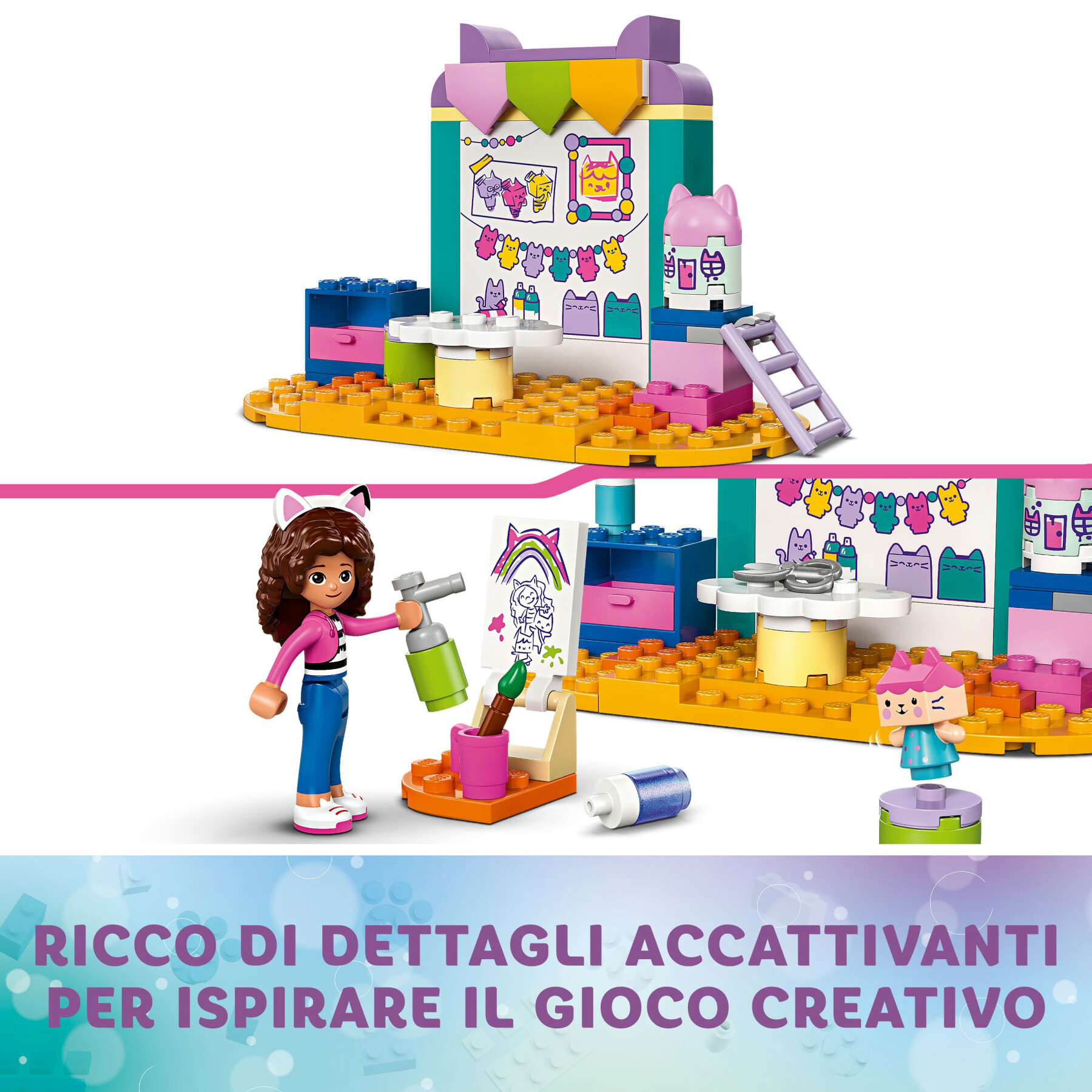 Lego la casa delle bambole di gabby 10795 creazioni con baby scatola, giochi educativi per bambini 4+, idea regalo creativa - GABBY'S DOLLHOUSE