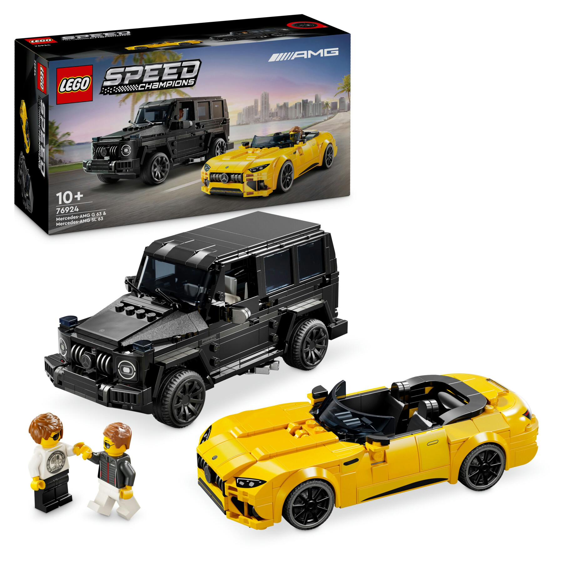 Lego speed champions 76924 mercedes-amg g 63 e mercedes-amg sl 63, 2 macchine giocattolo da costruire, auto per bambini 10+ - LEGO SPEED CHAMPIONS