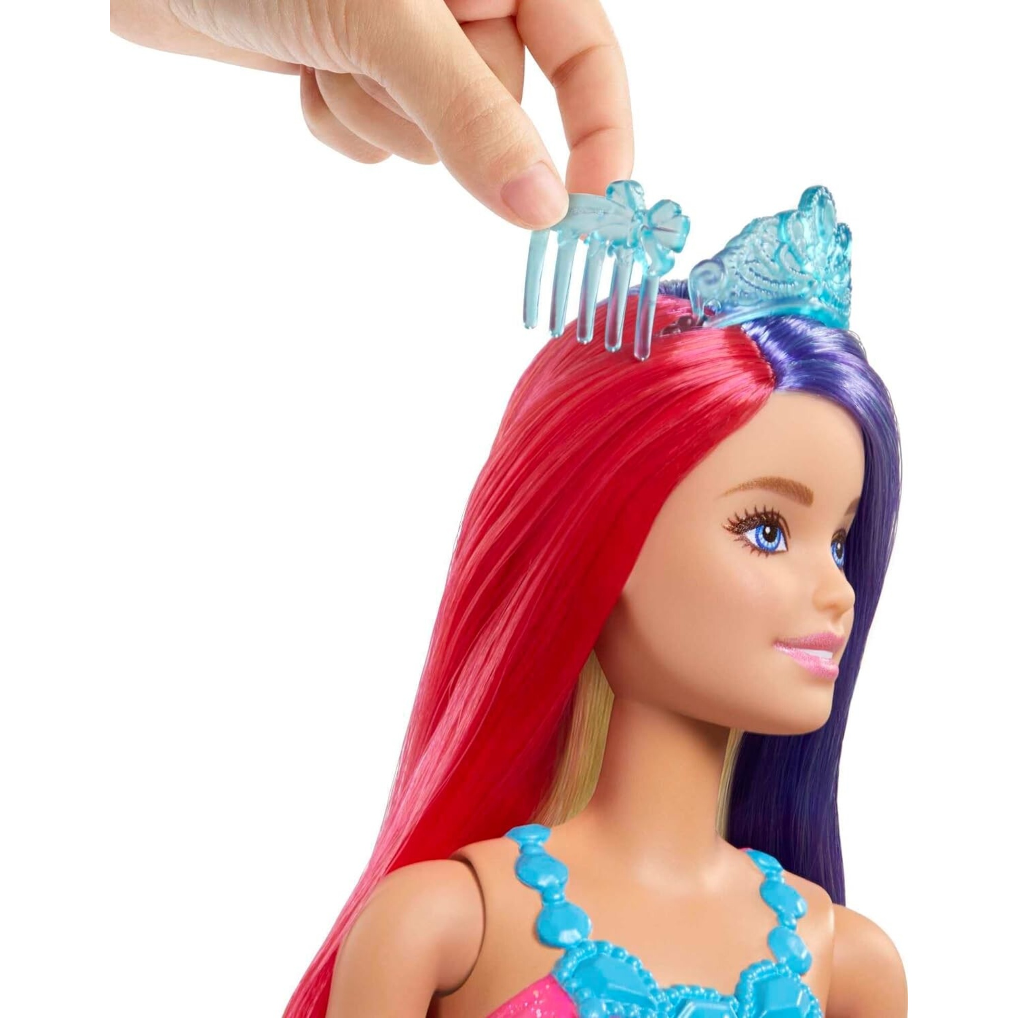 Barbie dreamtopia bambola royal da circa 30cm con lunghissimi capelli fantasia e accessori, giocattolo per bambini 3+anni - gtf38 - Barbie