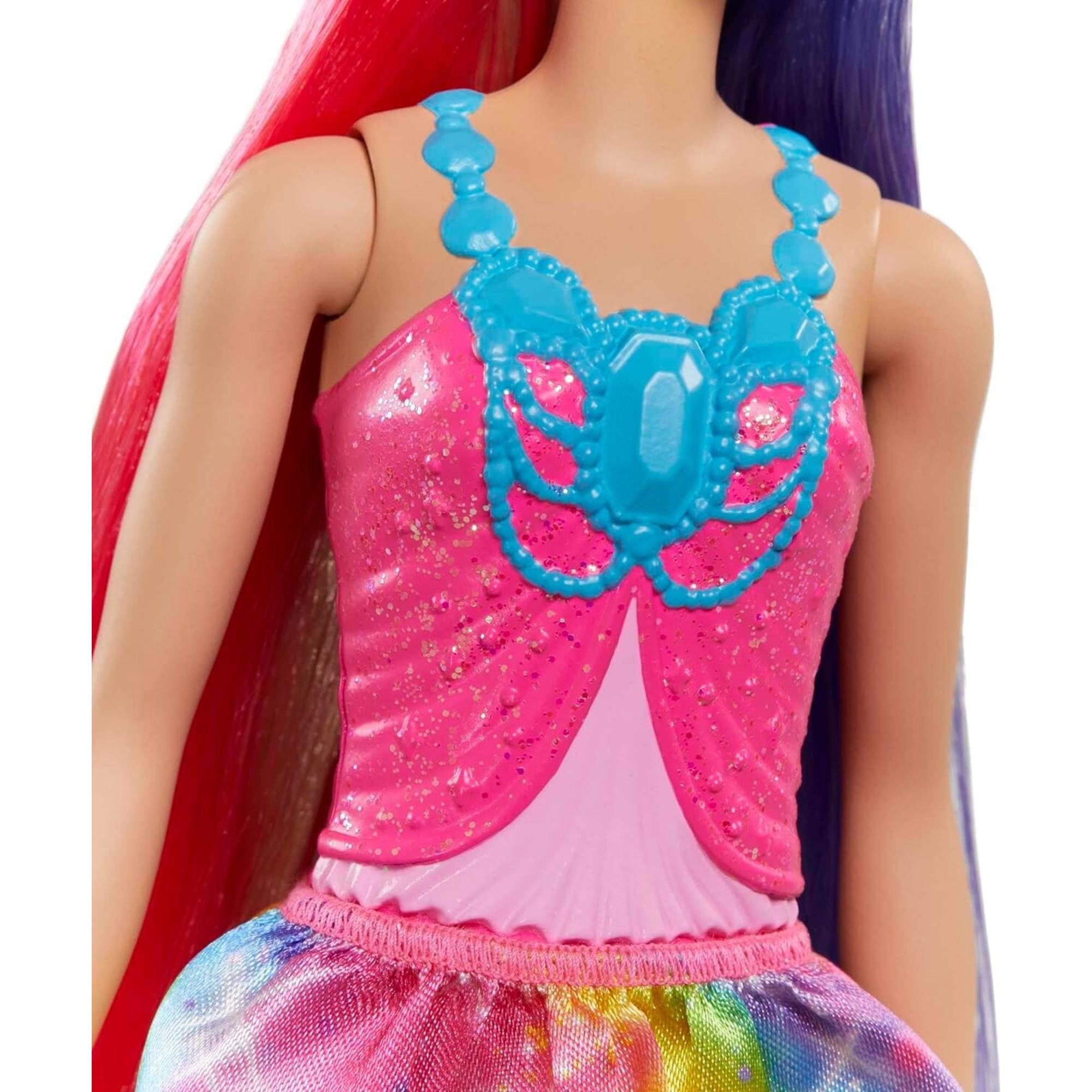 Barbie dreamtopia bambola royal da circa 30cm con lunghissimi capelli fantasia e accessori, giocattolo per bambini 3+anni - gtf38 - Barbie