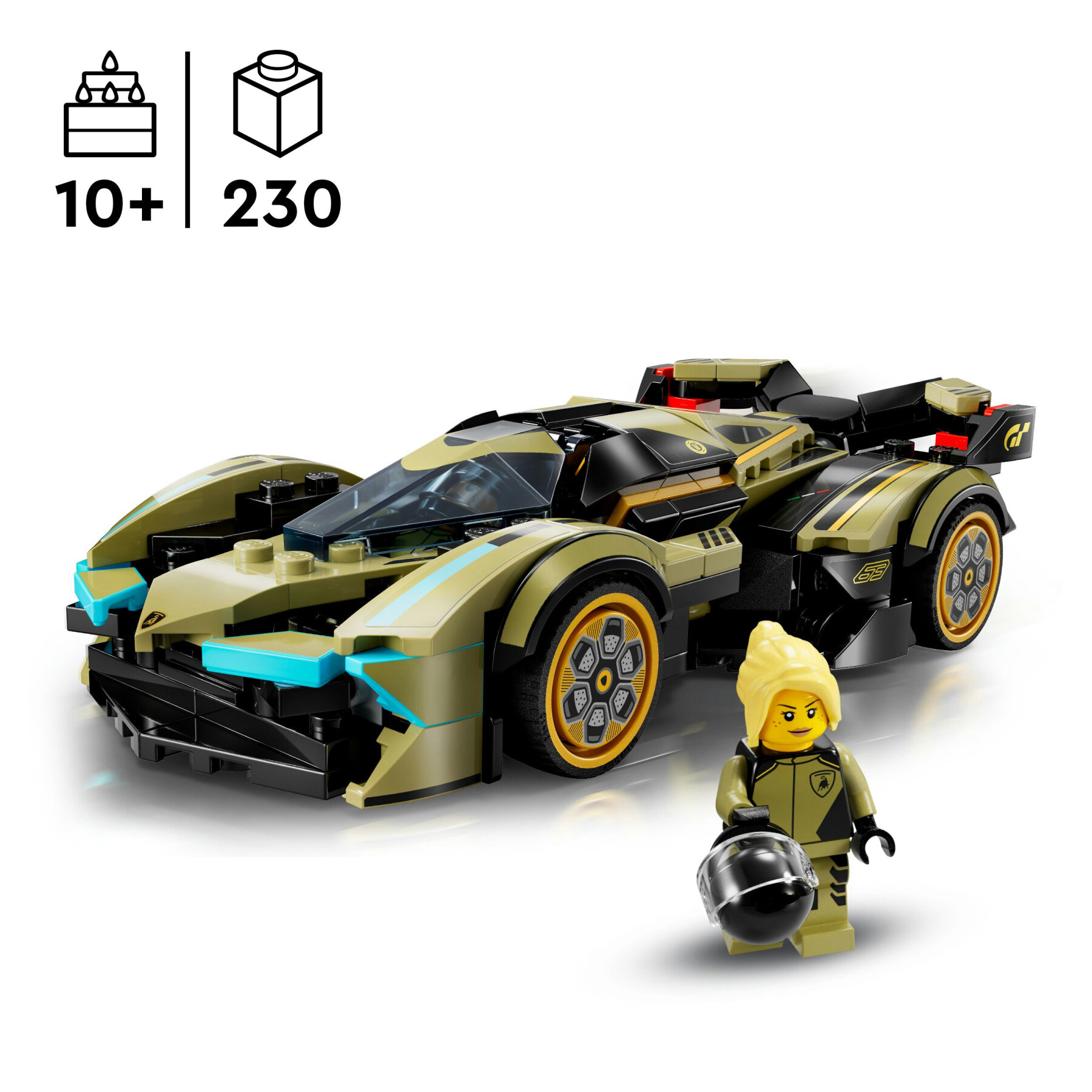 Lego speed champions 76923 super car lamborghini lambo v12 vision gt, macchina giocattolo da collezione per bambini 10+ anni - LEGO SPEED CHAMPIONS