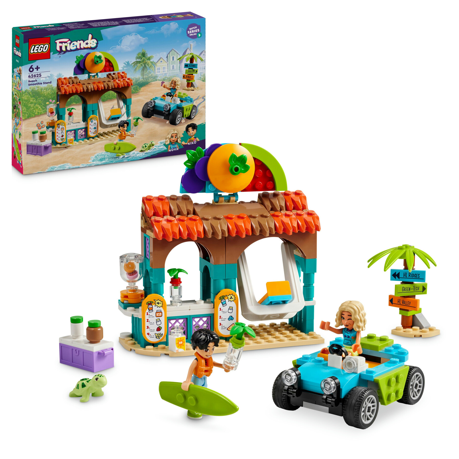 Lego friends 42625 bancarella dei frullati sulla spiaggia, giochi per bambini 6+ con 2 mini bamboline, buggy e cibo giocattolo - LEGO FRIENDS