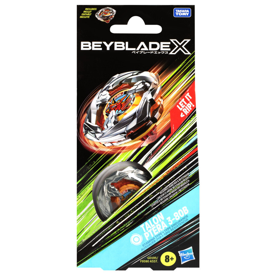 Hasbro beyblade x, booster single top, assortimento di trottole beyblade, inclusa 1 trottola beyblade x - BEYBLADE