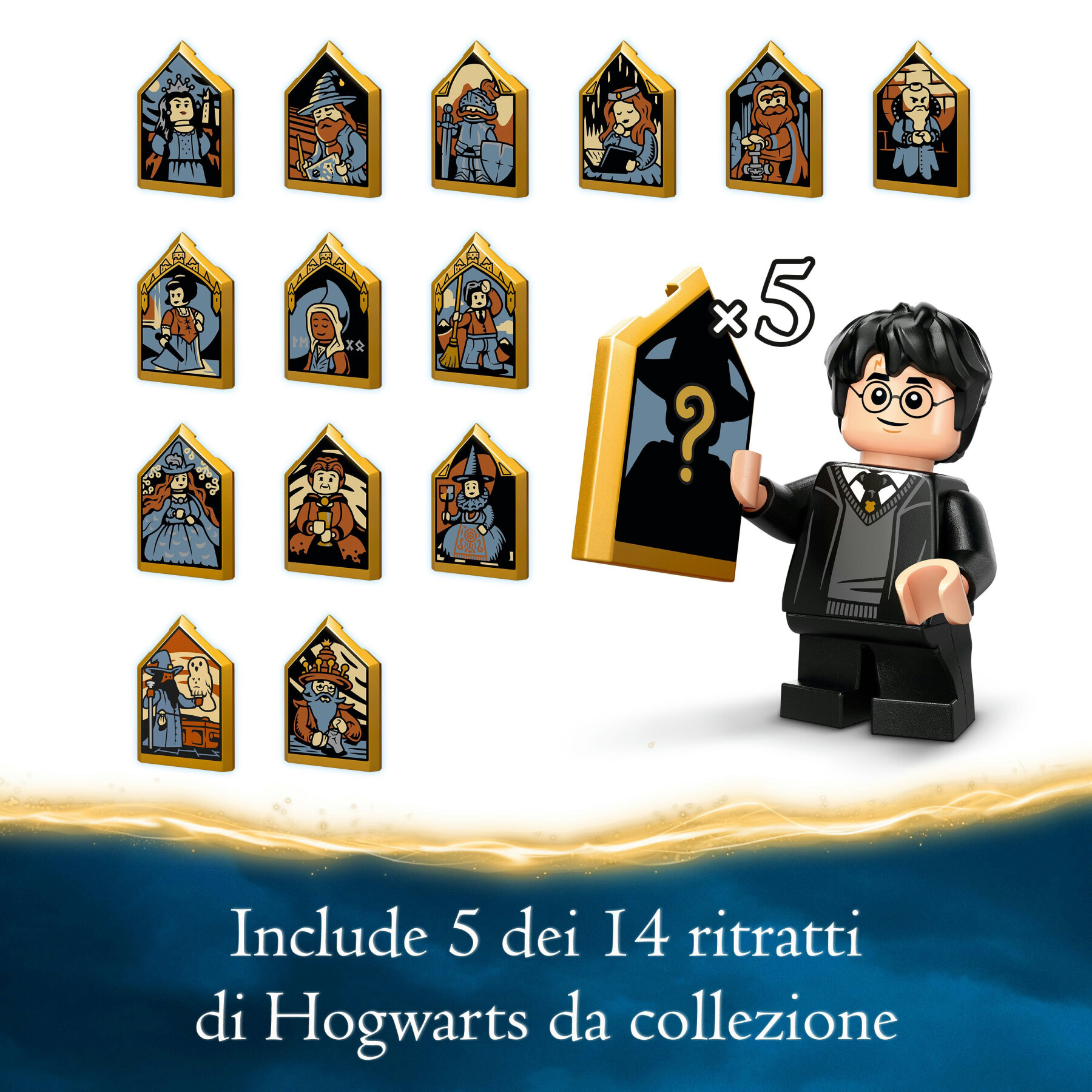 Lego harry potter 76435 castello di hogwarts: sala grande, giocattolo da collezione con 11 minifigure, giochi per bambini 10+ - LEGO® Harry Potter™