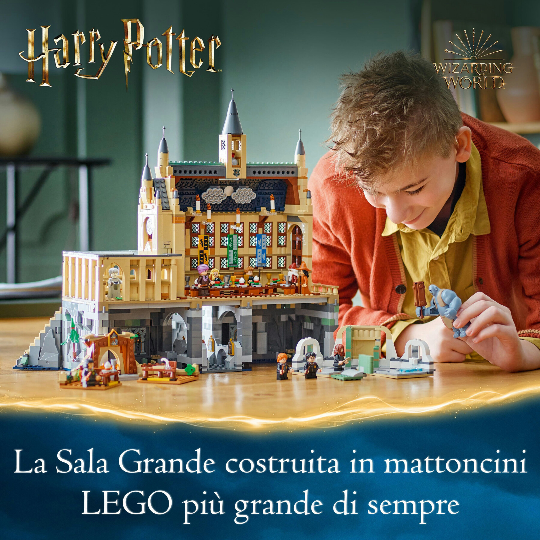 Lego harry potter 76435 castello di hogwarts: sala grande, giocattolo da collezione con 11 minifigure, giochi per bambini 10+ - LEGO® Harry Potter™