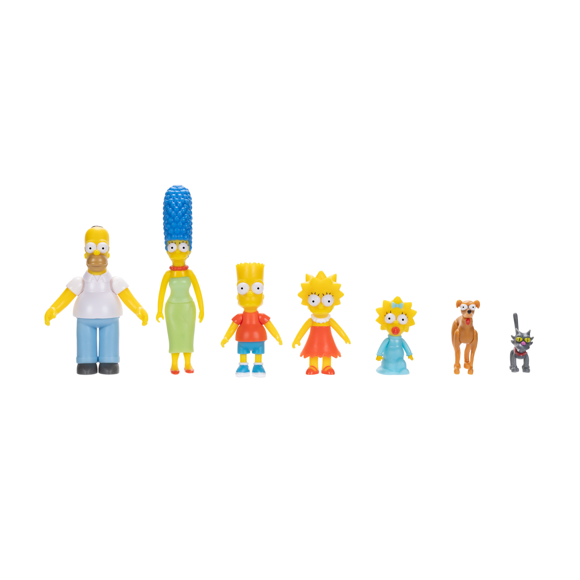 The simpsons 2.5" set  figure assortite in scala 2,5"- homer, marge, bart, lisa e maggie - SIMPSONS