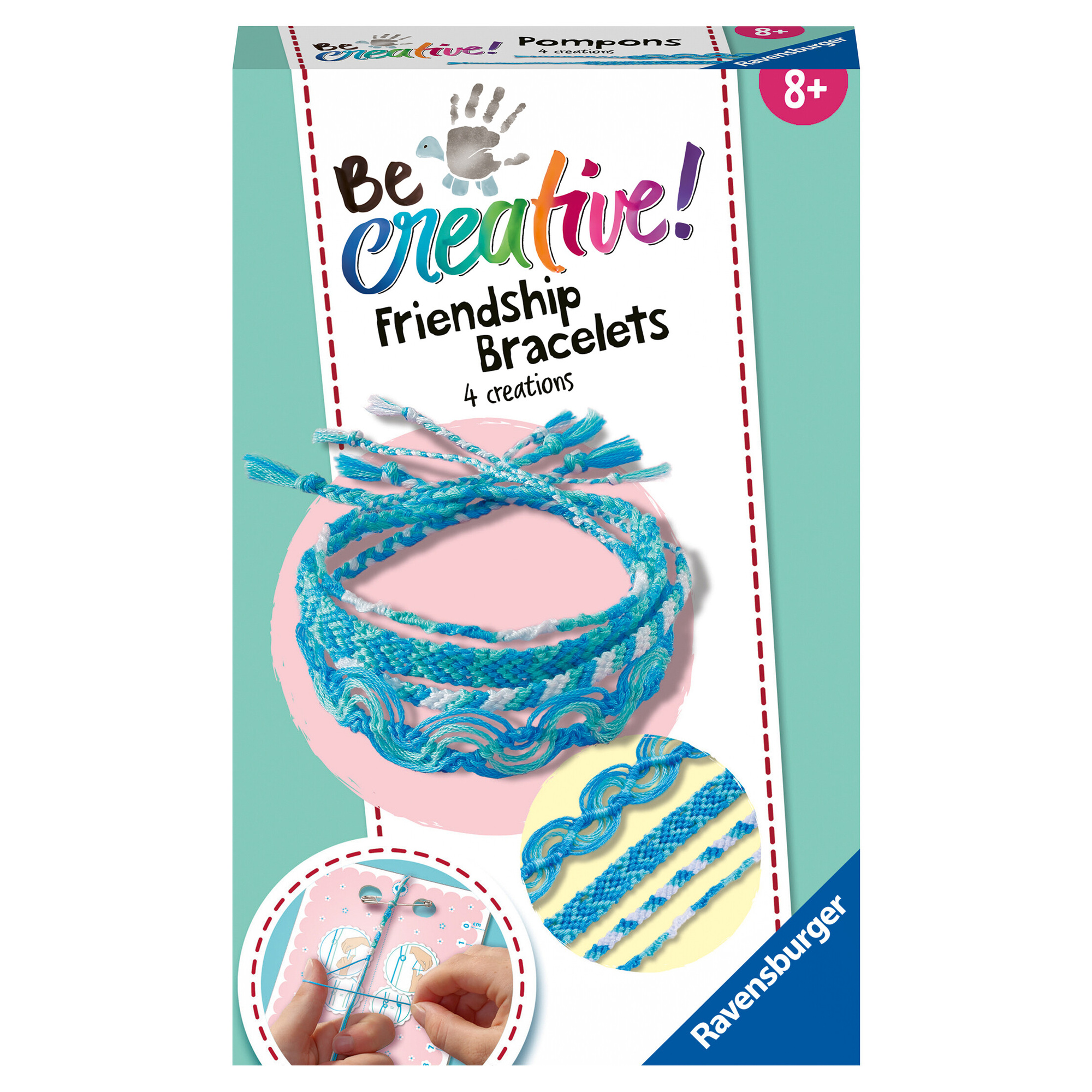 Ravensburger - be creative: braccialetti dell'amicizia, bricolage 8+ - 