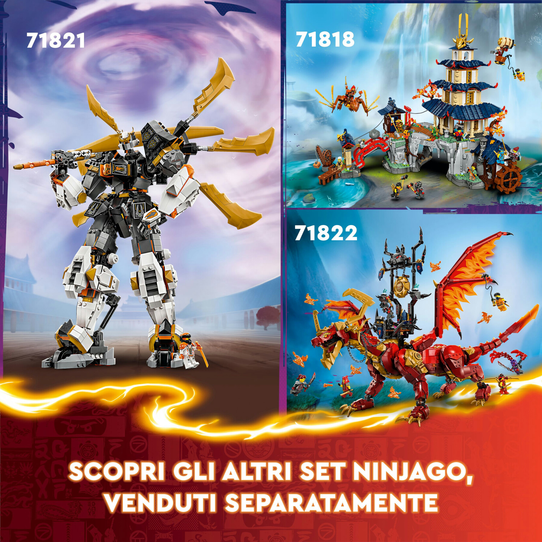 Lego ninjago 71821 mech drago titanio di cole, grande set di giochi per bambini 12+ con spada giocattolo e 1 minifigure - LEGO NINJAGO