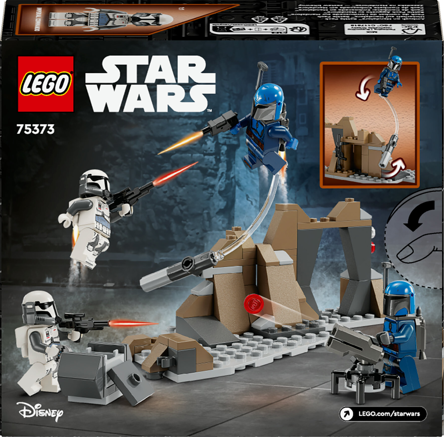 Lego star wars 75373 battle pack agguato su mandalore, gioco d'avventura per bambini 6+ con 4 personaggi con armi e jetpack - LEGO® Star Wars™